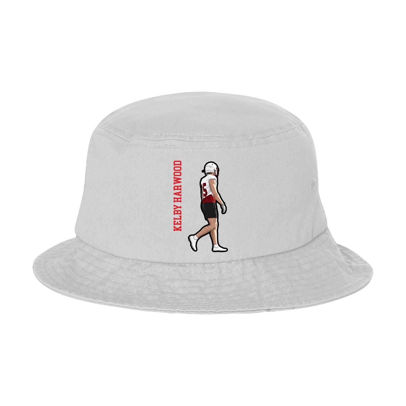 Bucket Cap — Name Vertical in White