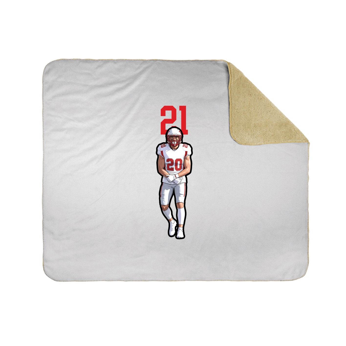 Throw Blanket — Number Top in White
