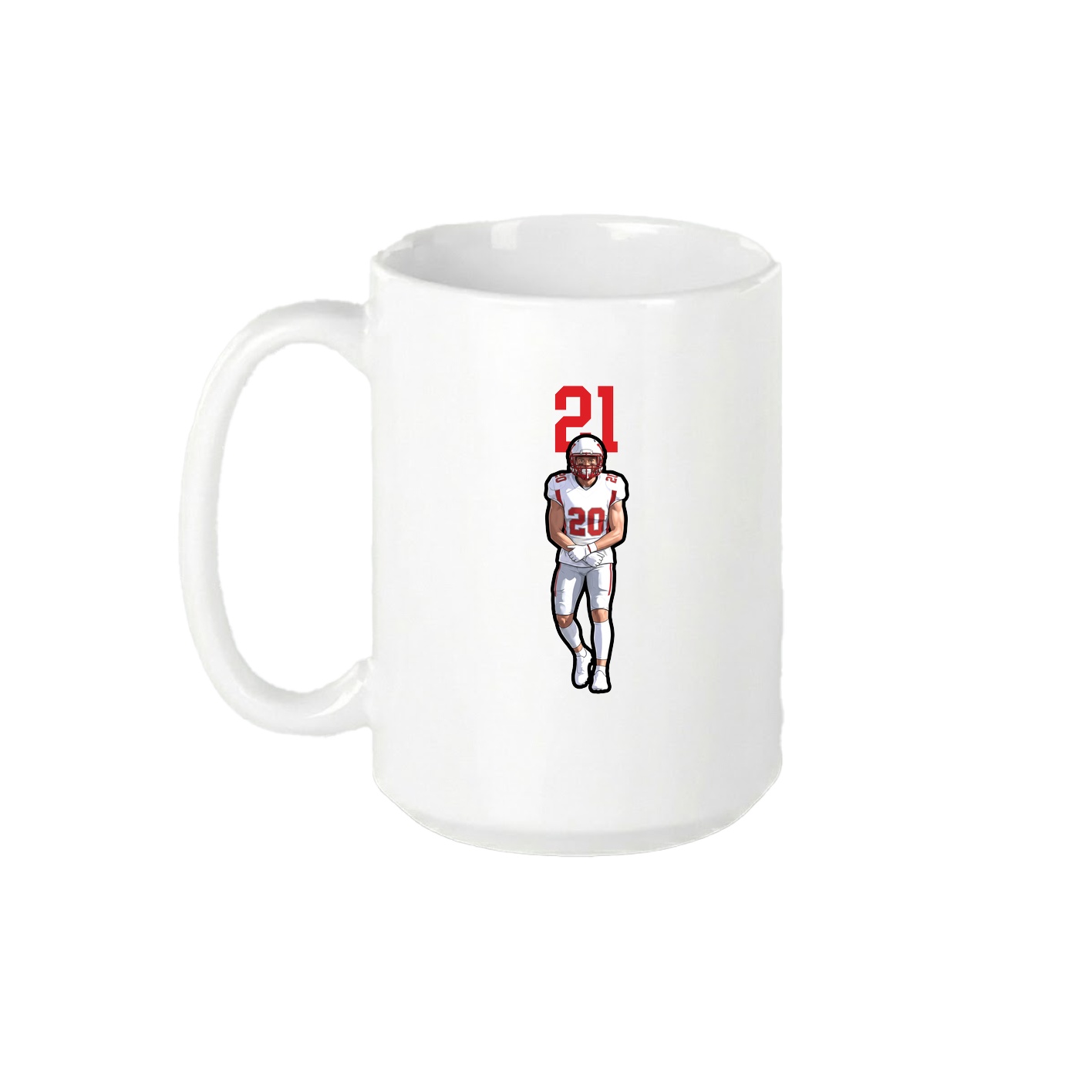 15oz Coffee Mug — Number Top in White