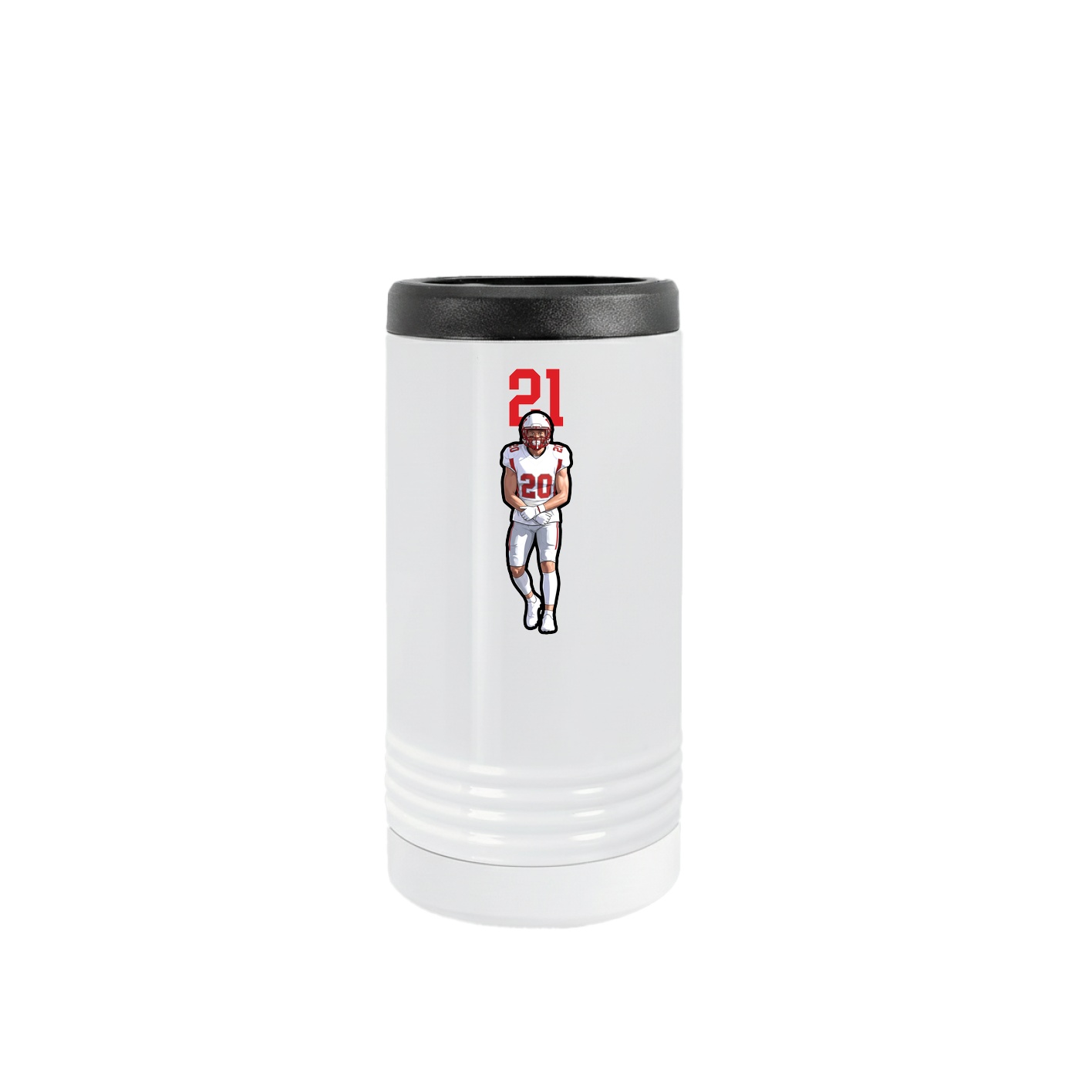 Slim Beverage Holder — Number Top in White