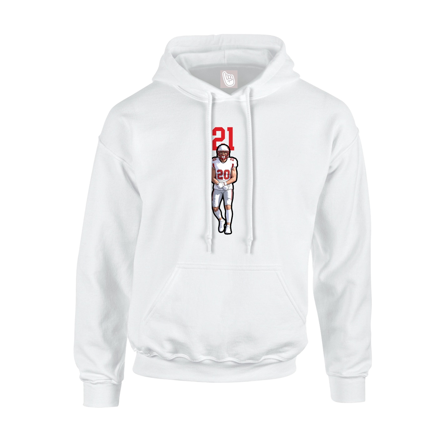 Hoodie — Number Top in White