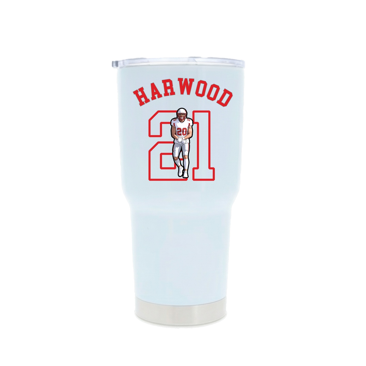 30oz Stainless Steel Tumbler — Shirsey Arch in White
