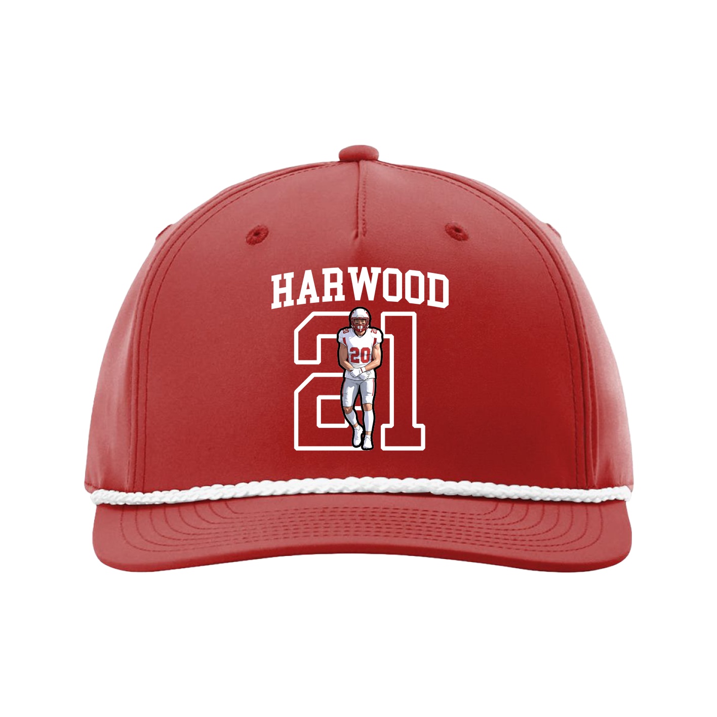 Five-Panel Classic Rope Cap — Shirsey in Red