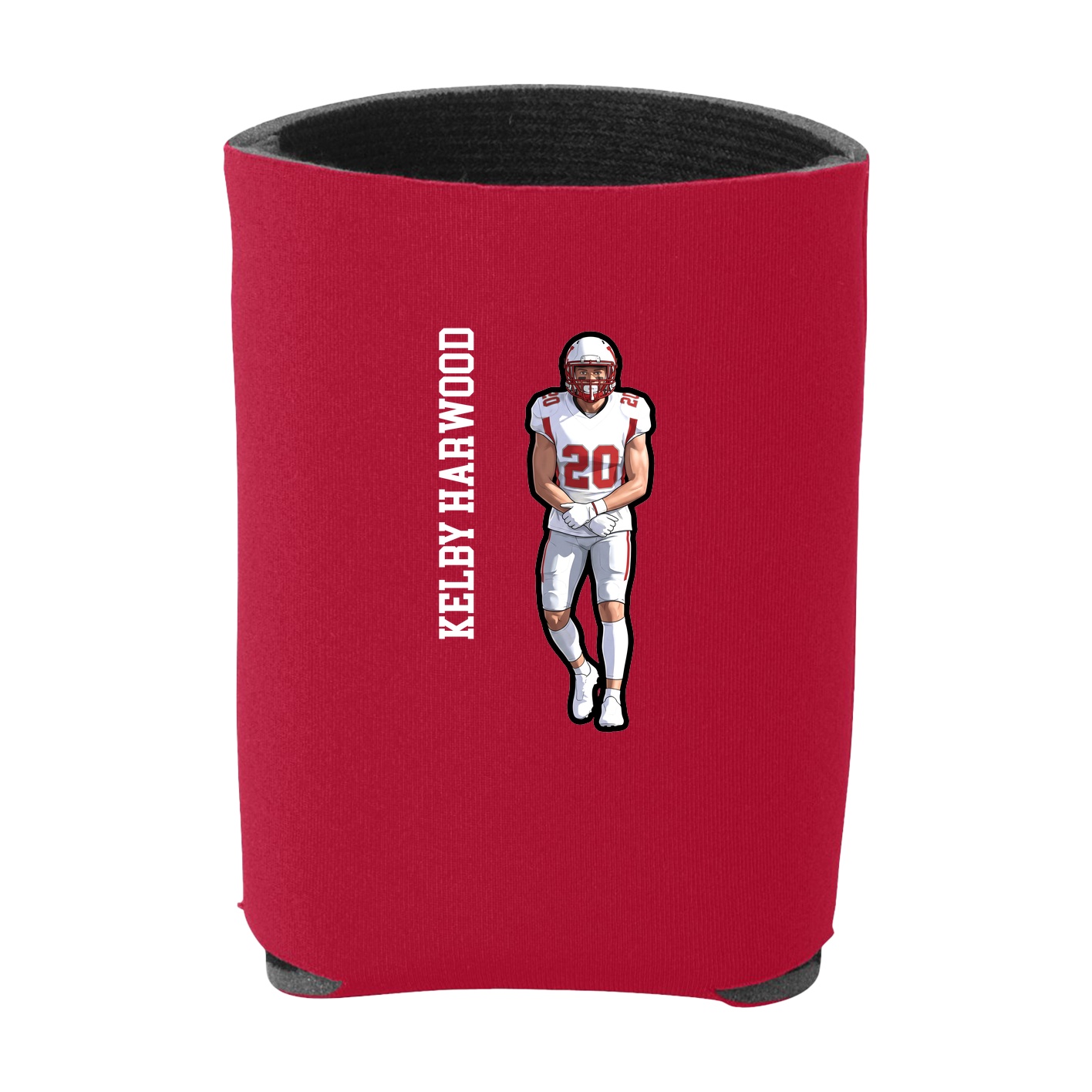 Can Holder — Name Vertical in Red