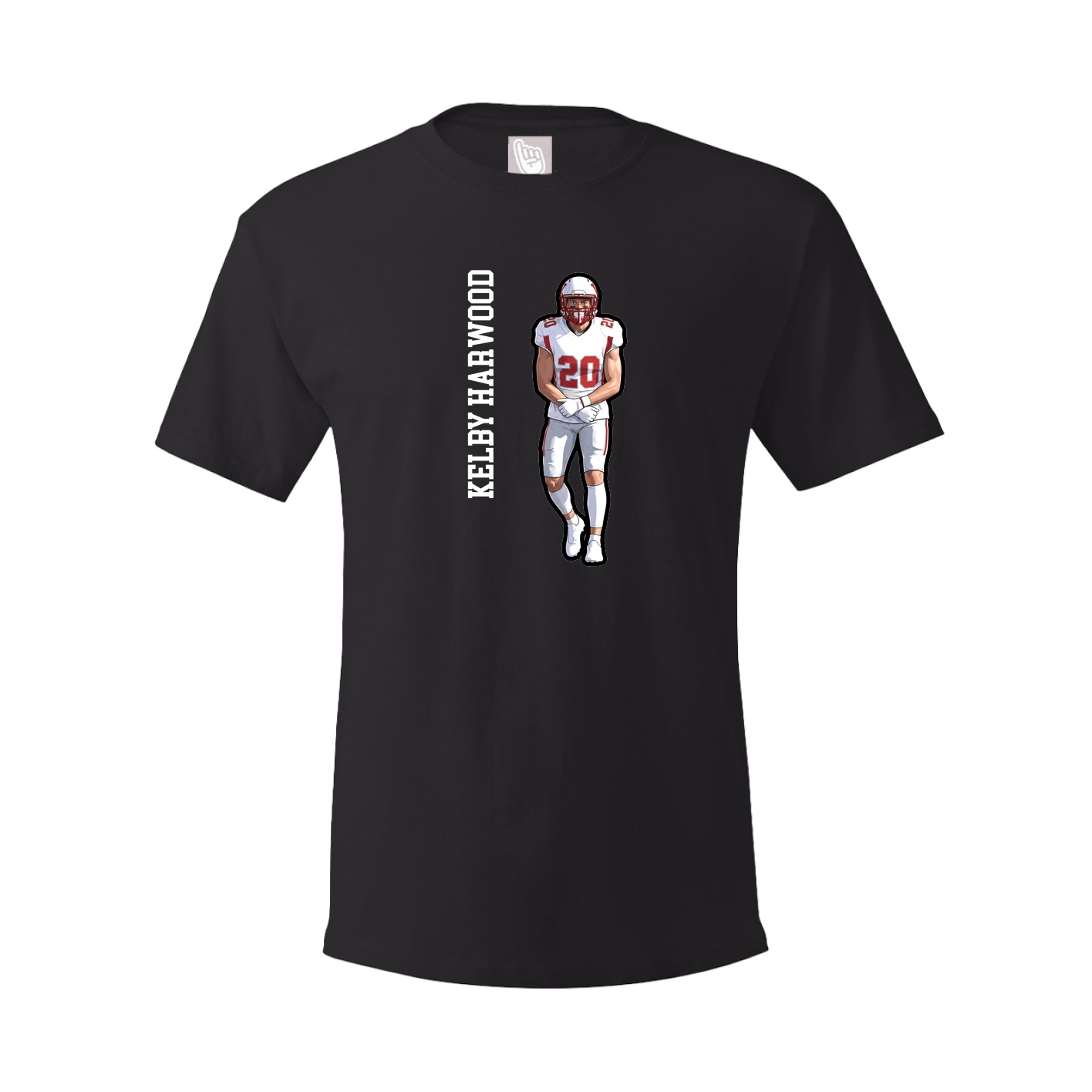 Youth Tee — Name Vertical in Black