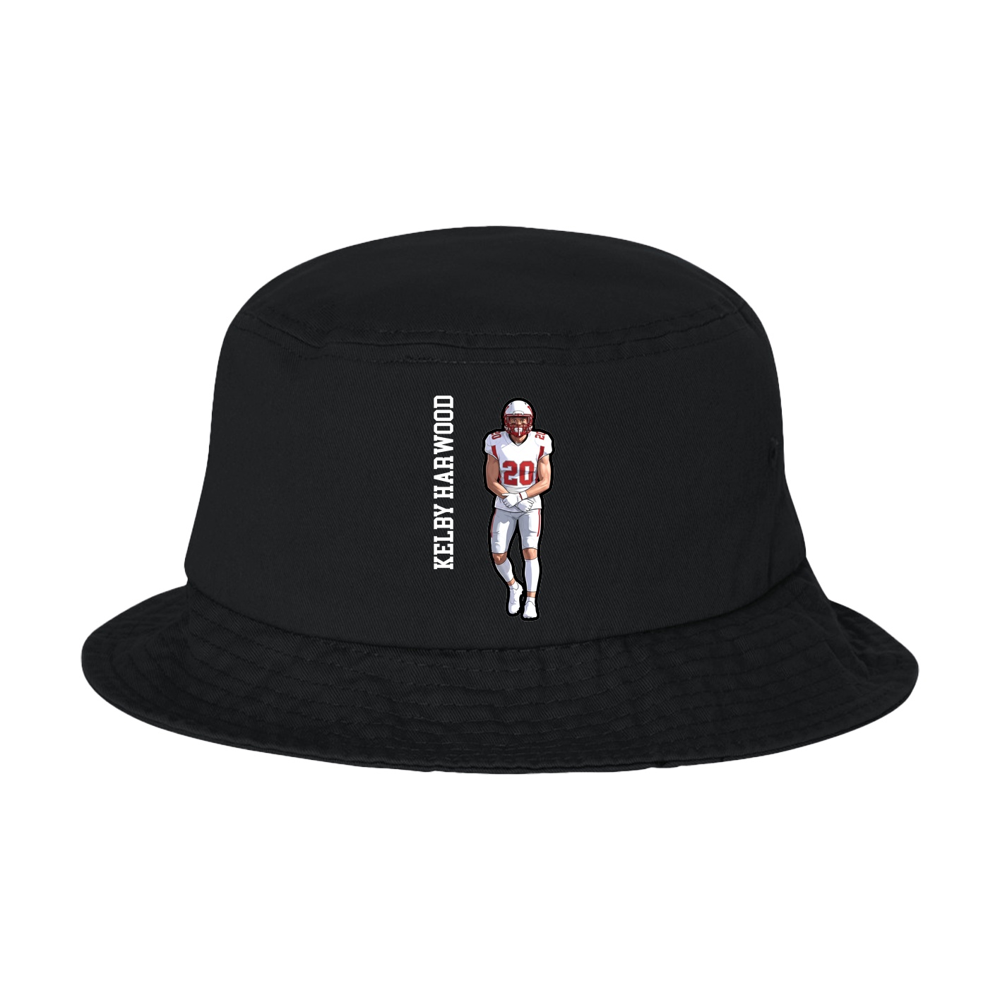 Bucket Cap — Name Vertical in Black