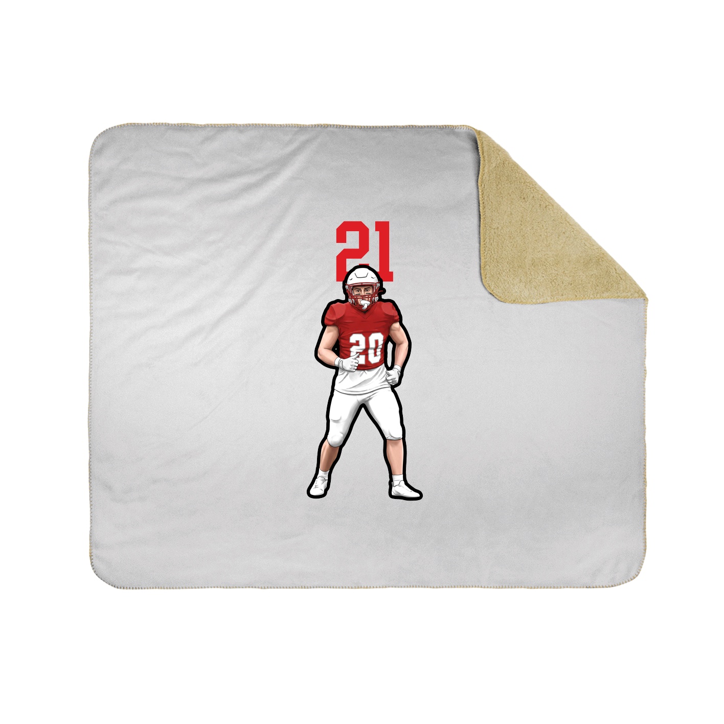 Throw Blanket — Number Top in White