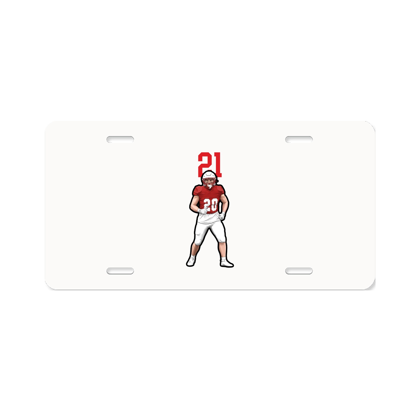 License Plate — Number Top in Classic