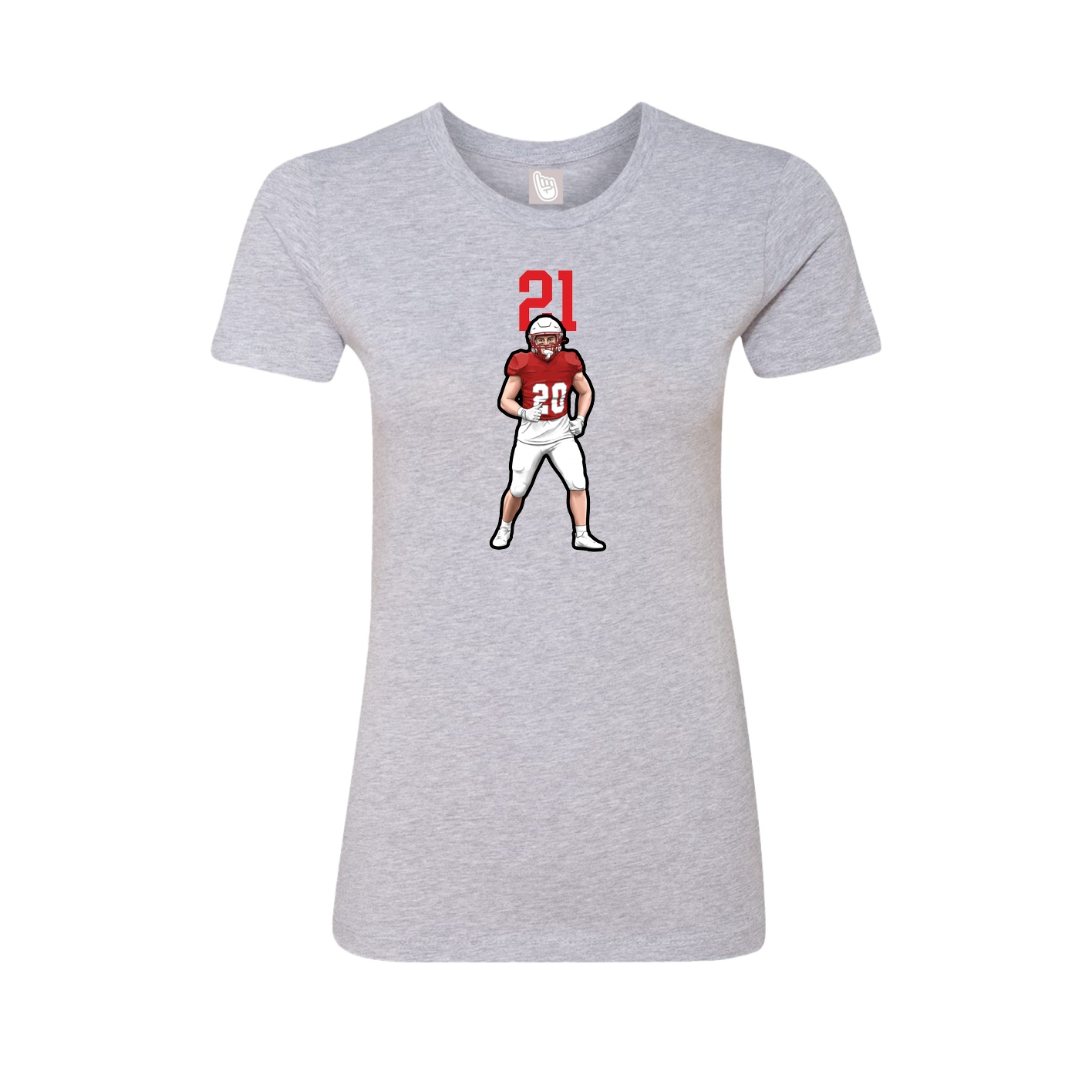 Womens Tee — Number Top in Grey