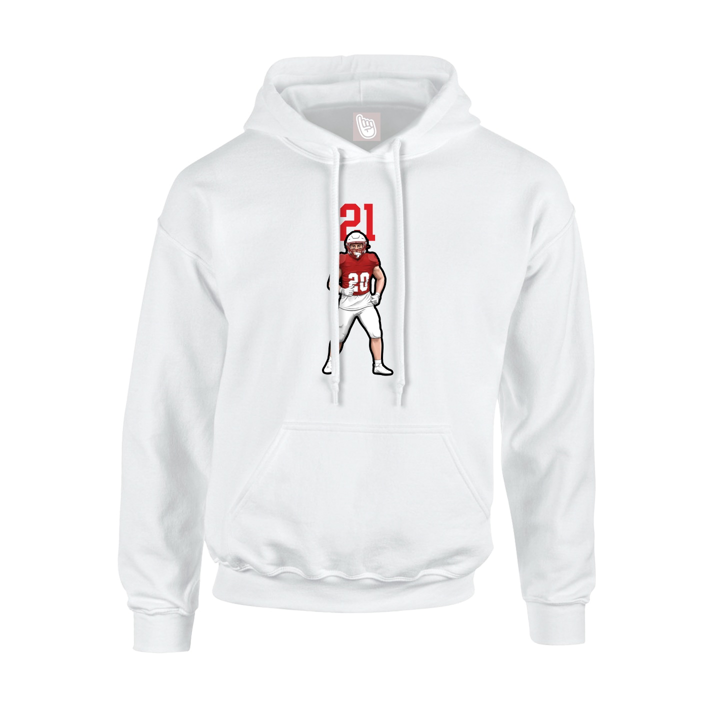 Hoodie — Number Top in White
