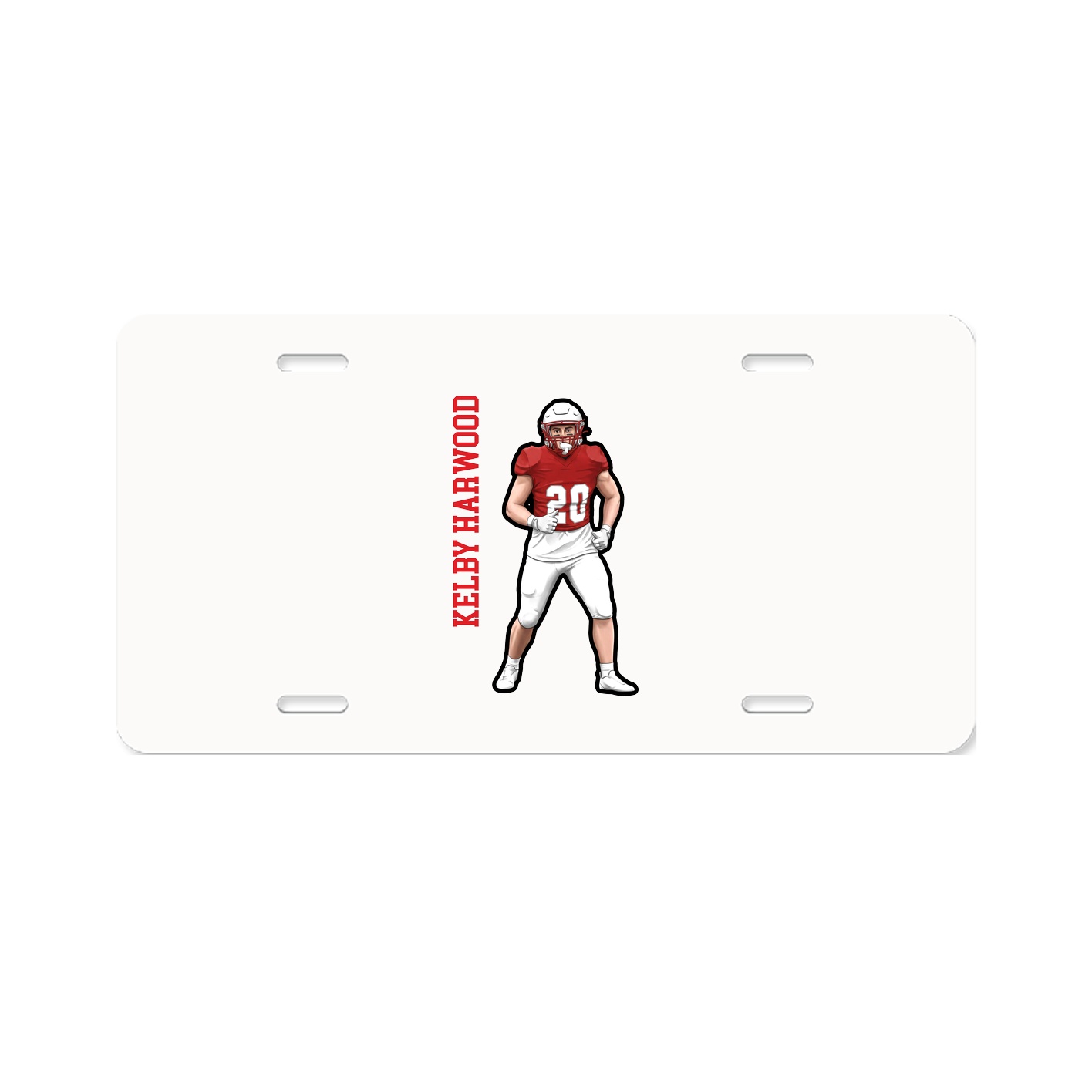 License Plate — Name Vertical in Classic