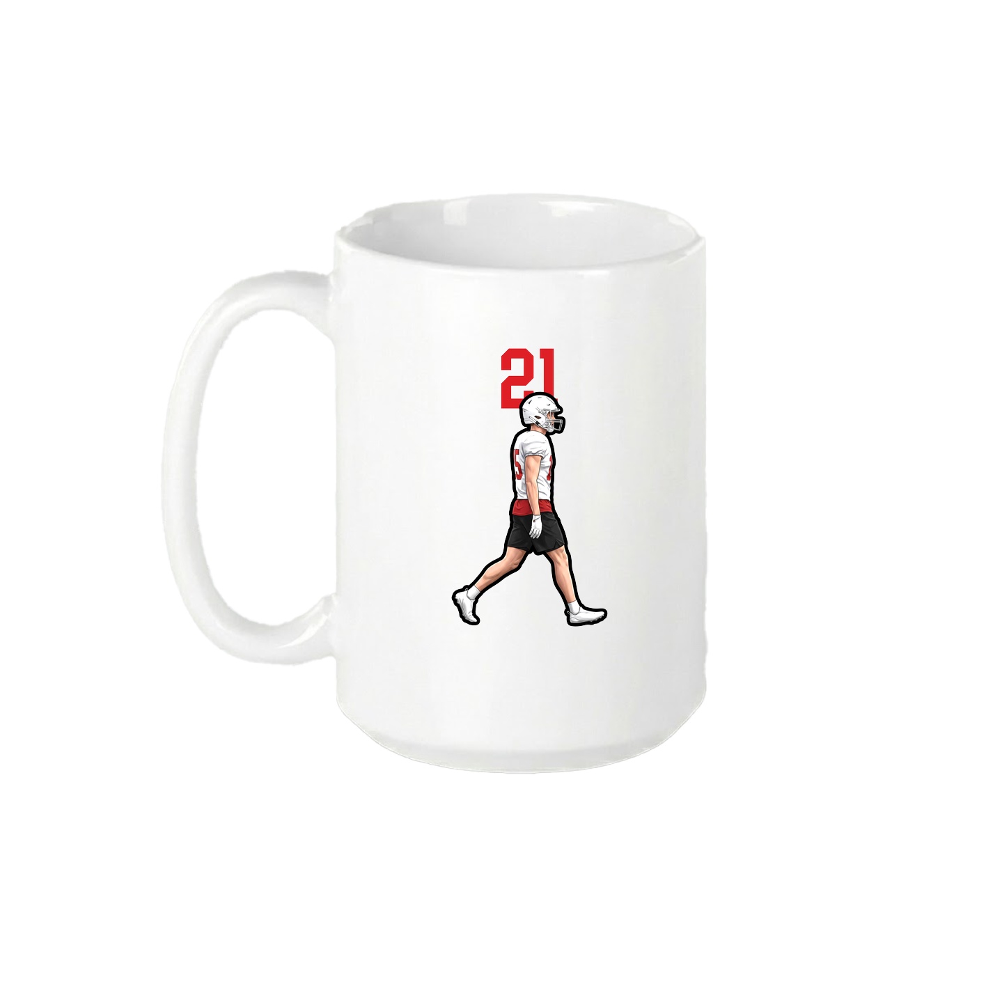 15oz Coffee Mug — Number Top in White