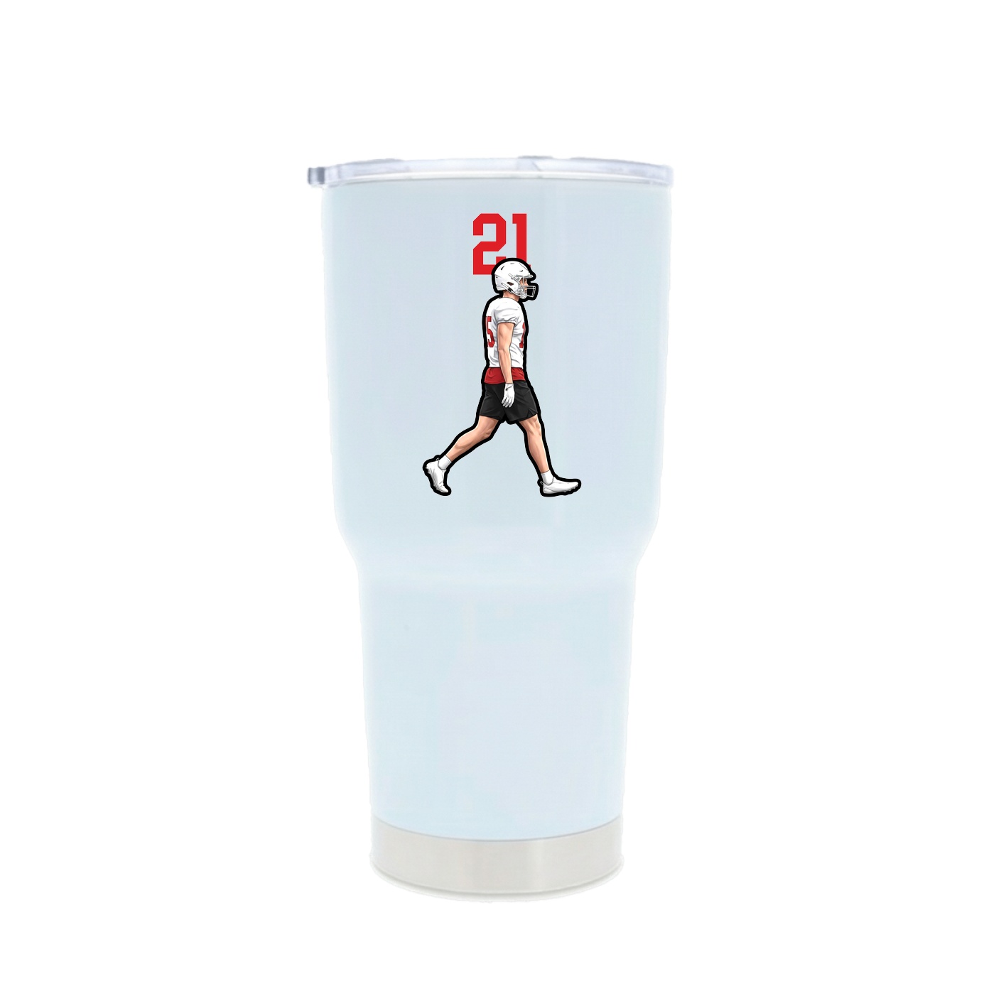 30oz Stainless Steel Tumbler — Number Top in White