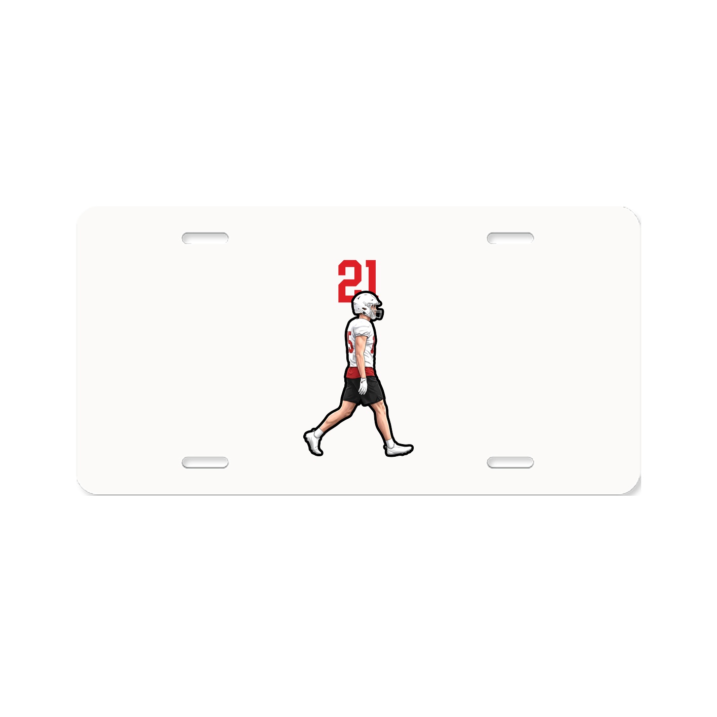 License Plate — Number Top in Classic