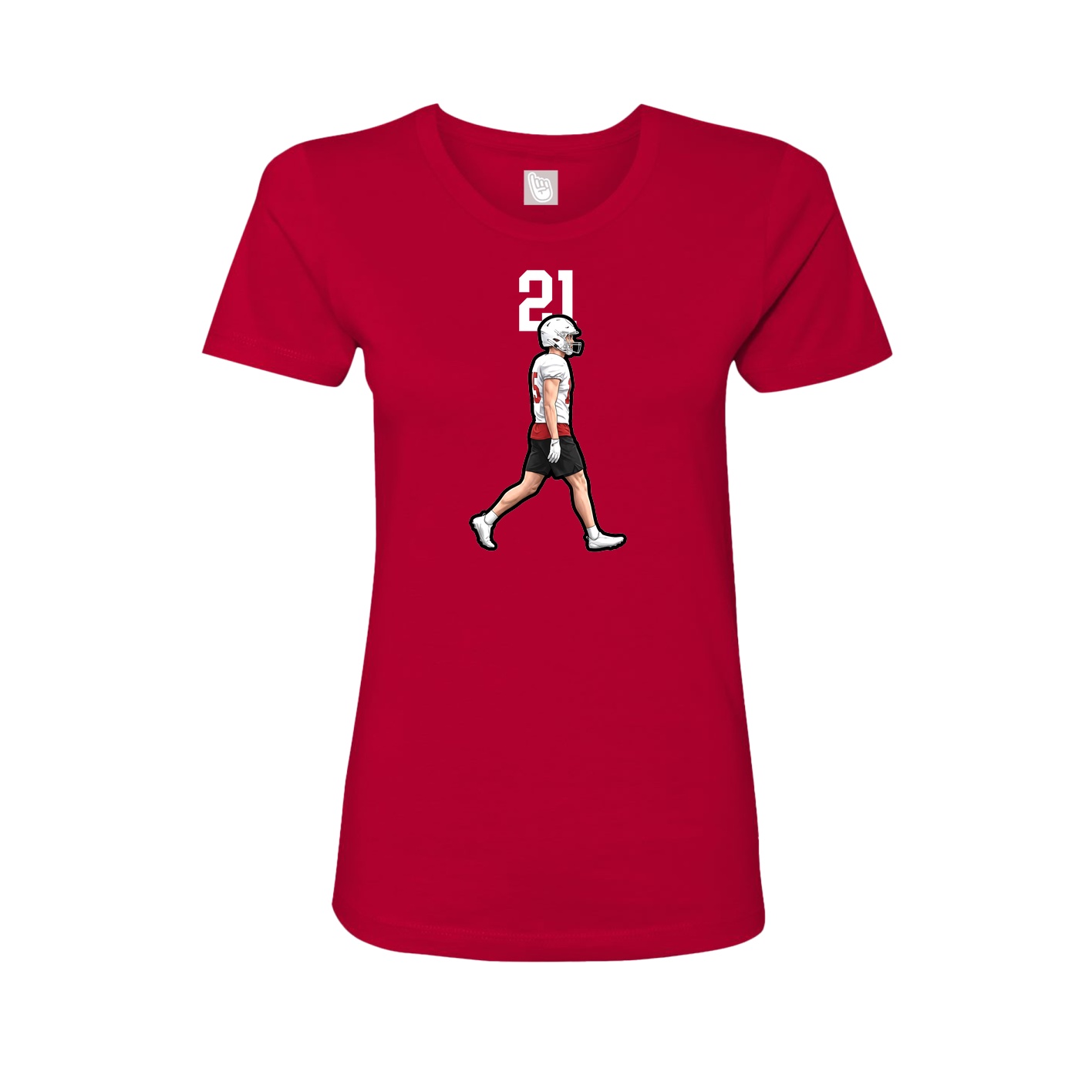Womens Tee — Number Top in Red