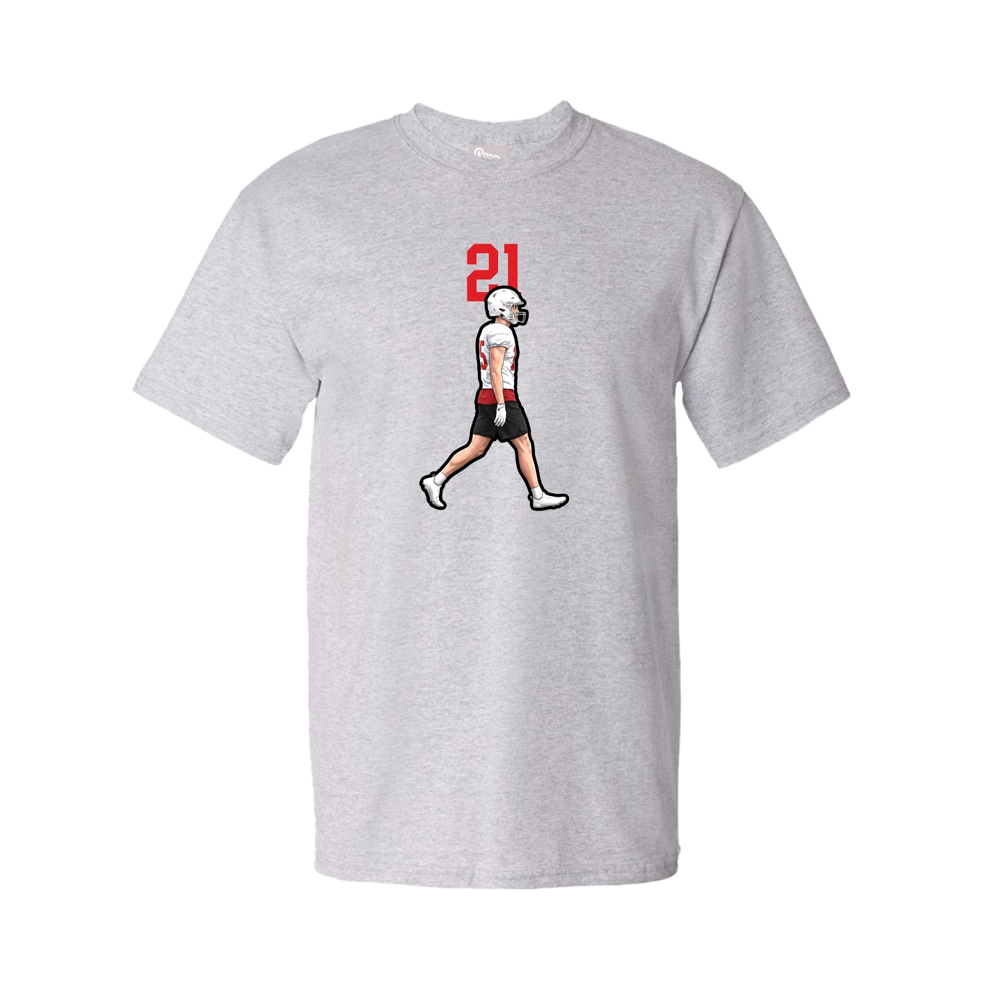 Youth Tee — Number Top in Grey