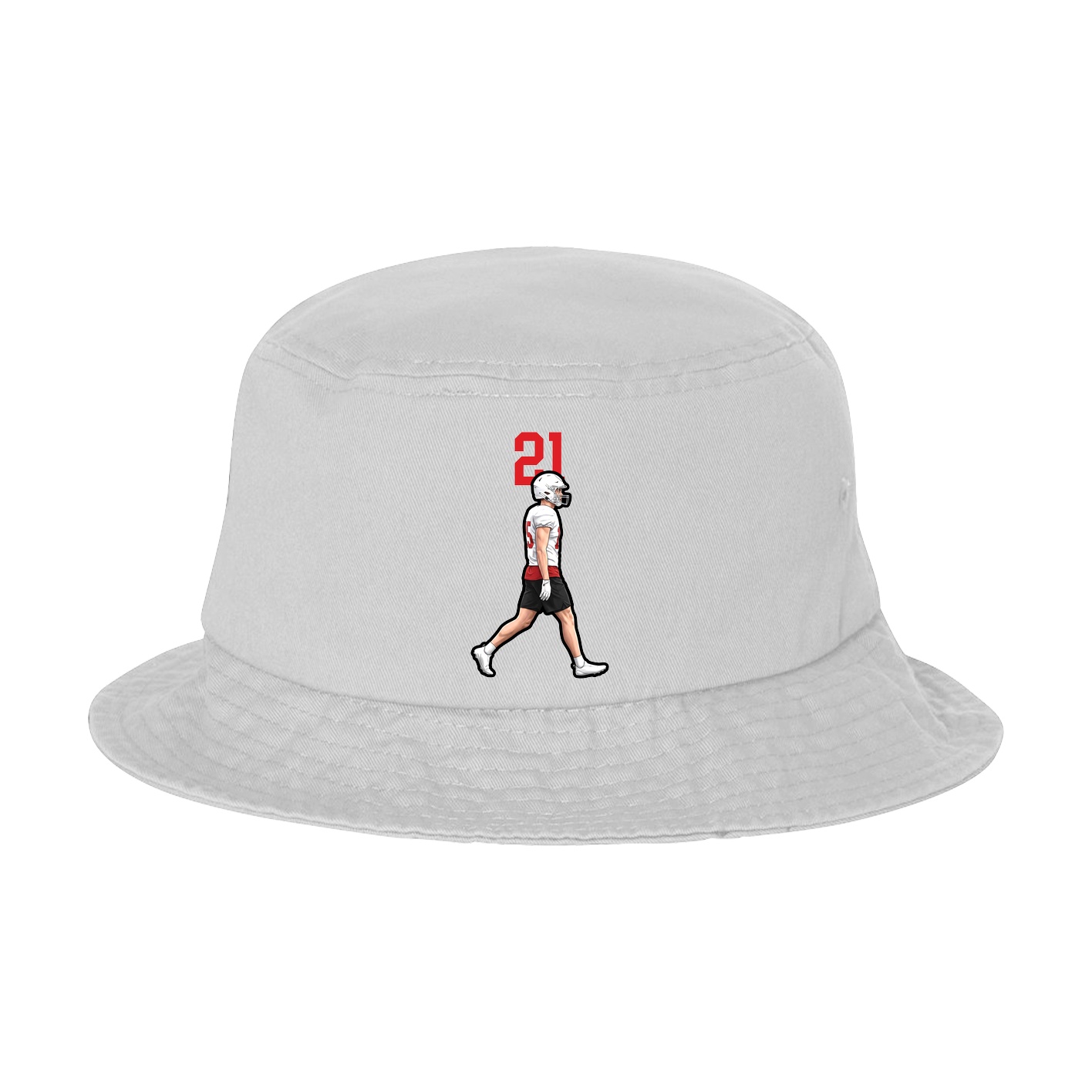 Bucket Cap — Number Top in White