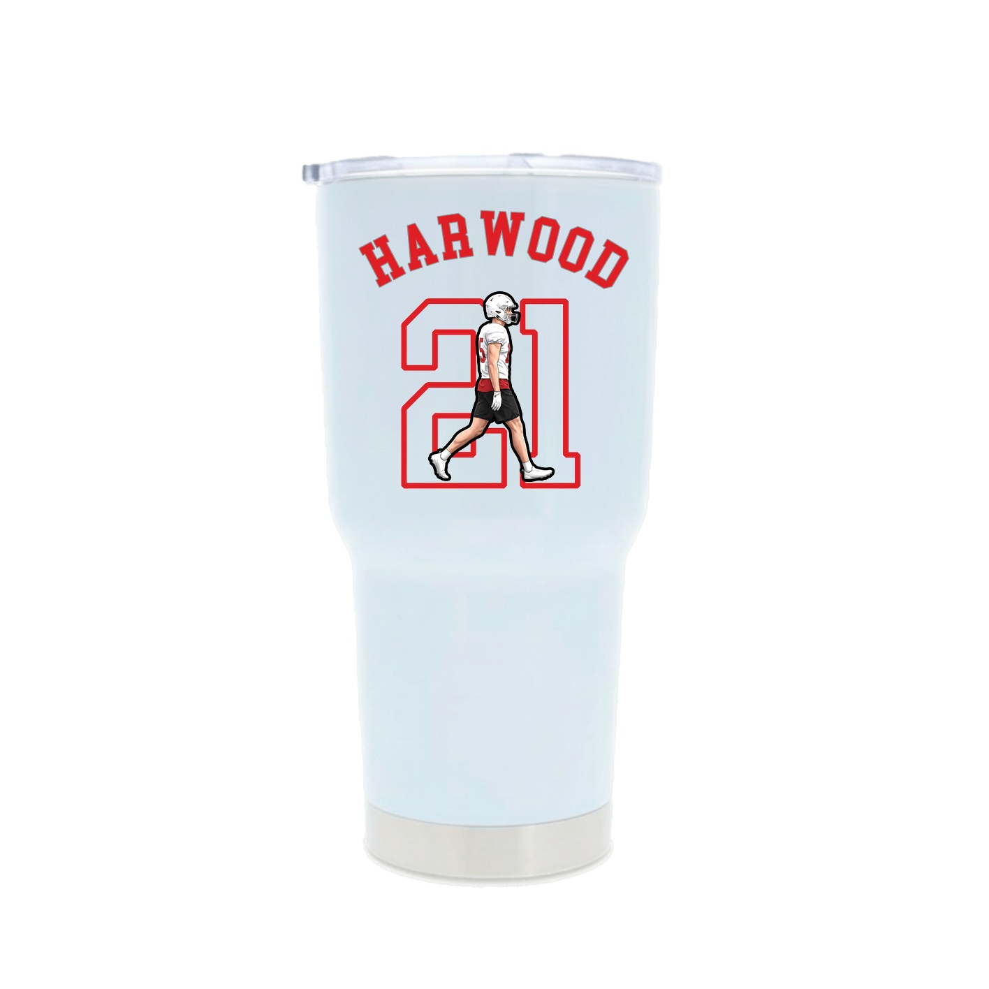 30oz Stainless Steel Tumbler — Shirsey Arch in White