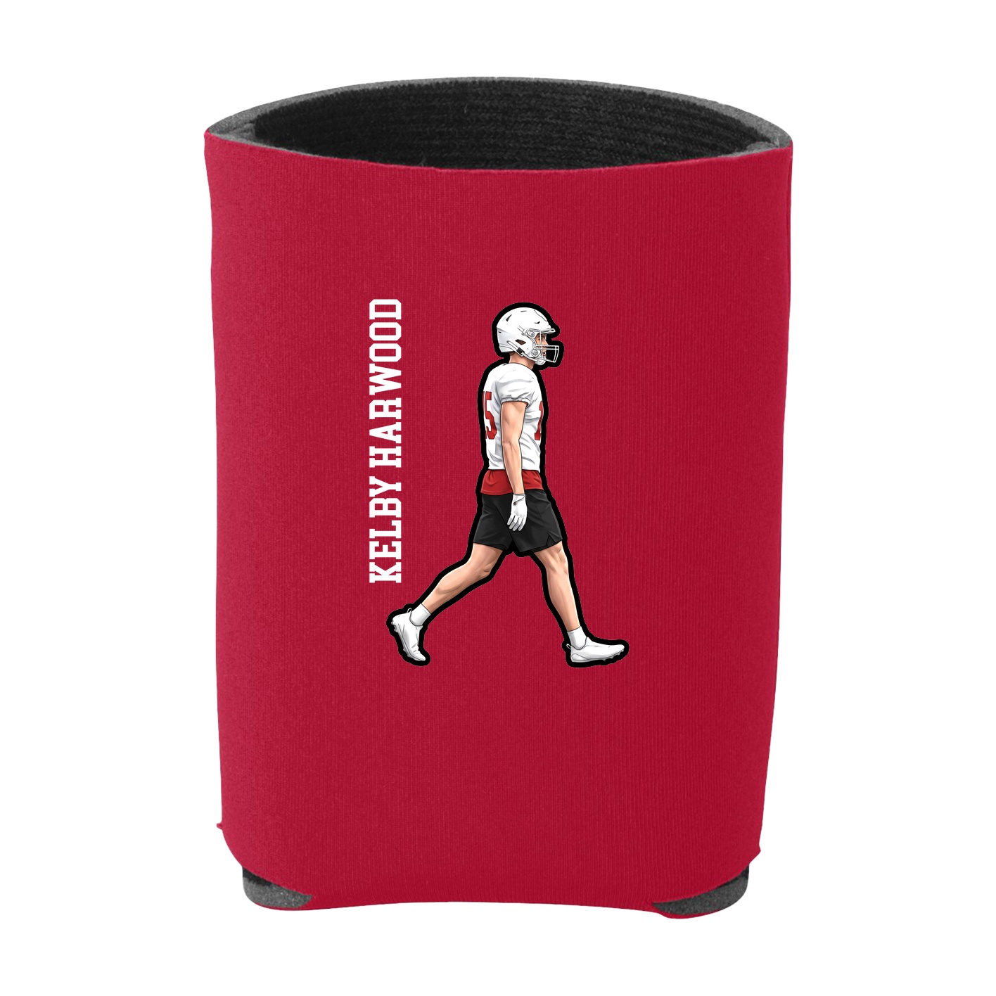 Can Holder — Name Vertical in Red