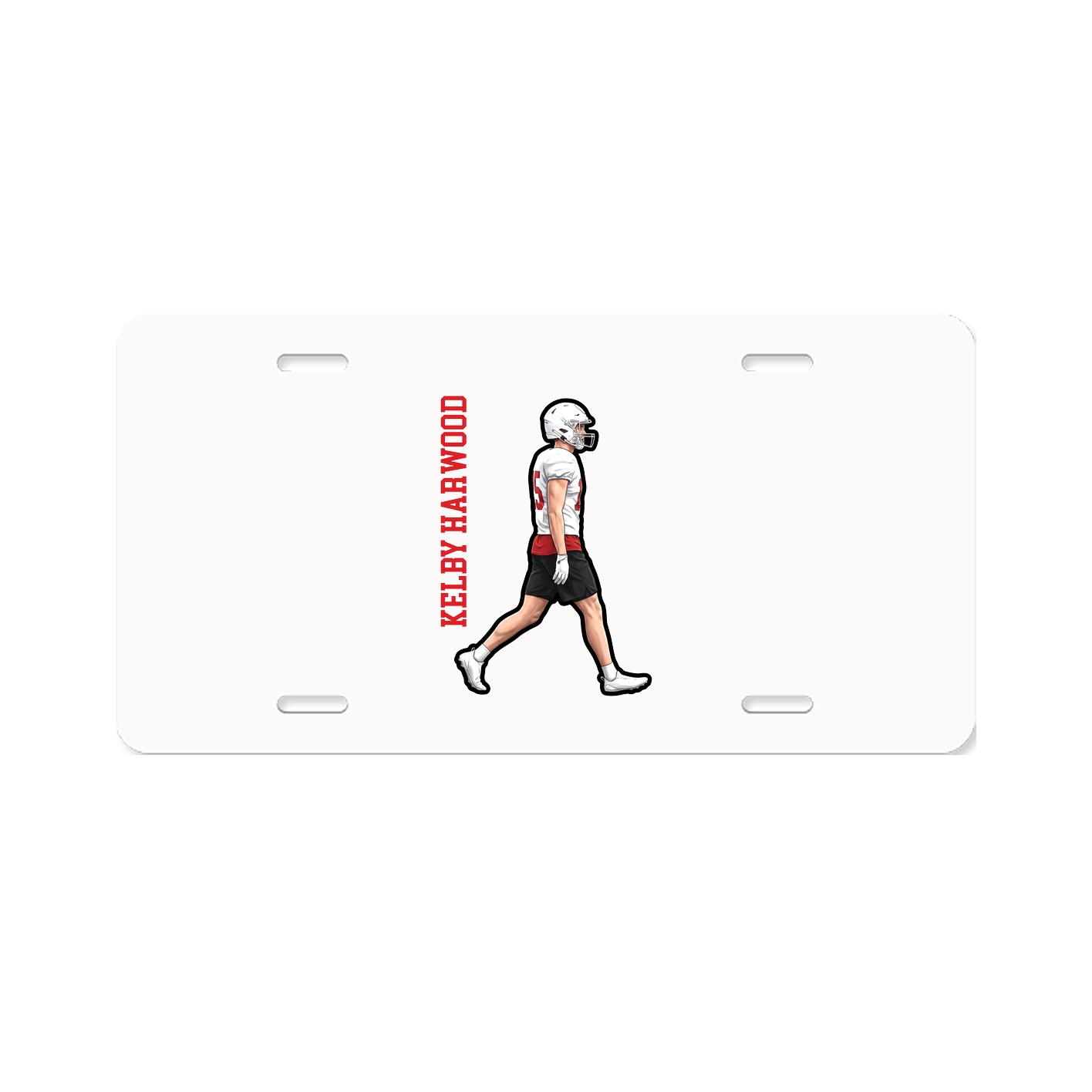 License Plate — Name Vertical in Classic