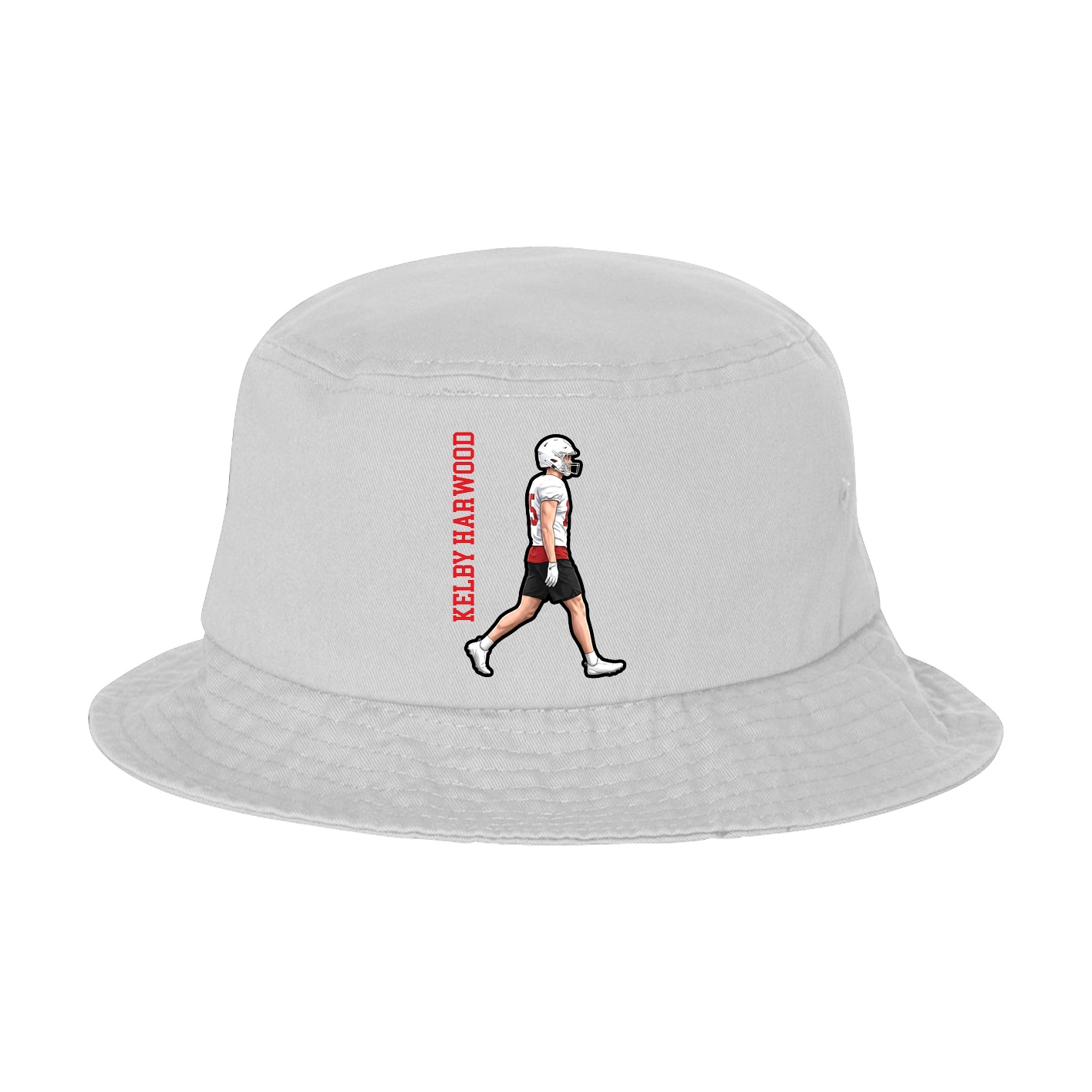 Bucket Cap — Name Vertical in White