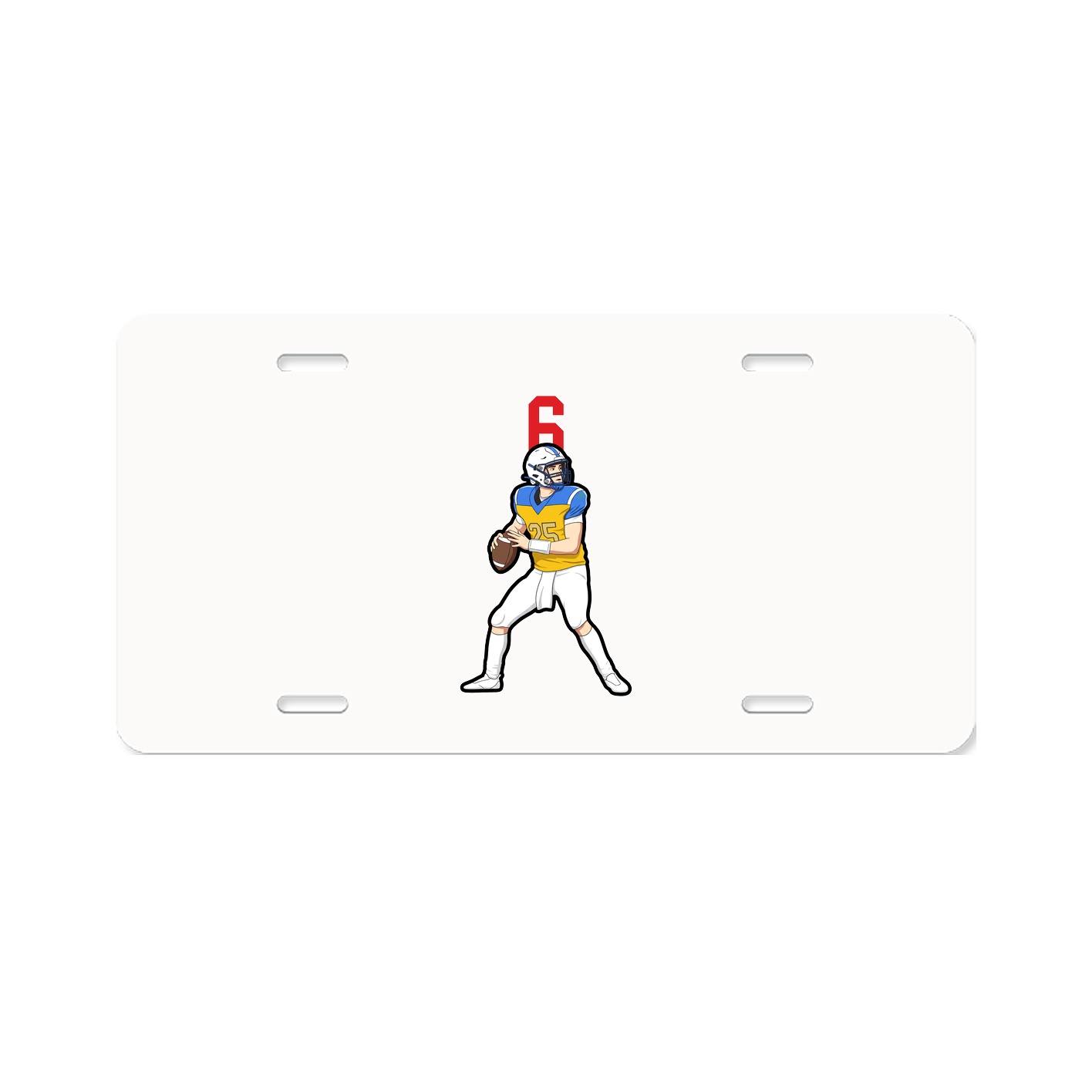 License Plate — Number Top in Classic