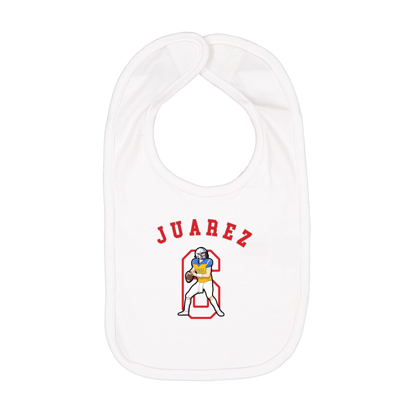 Infant Bib — Shirsey Arch in White