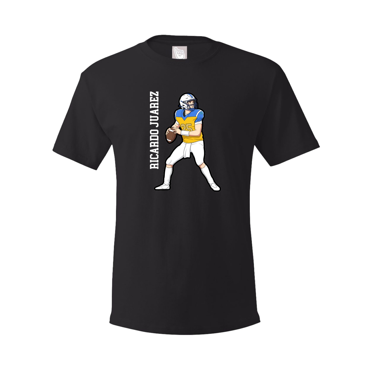 Youth Tee — Name Vertical in Black