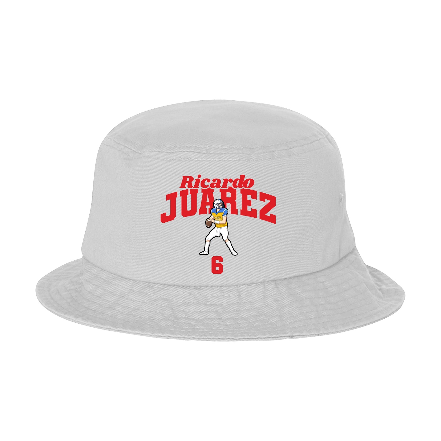 Bucket Cap — Signature Arch in White
