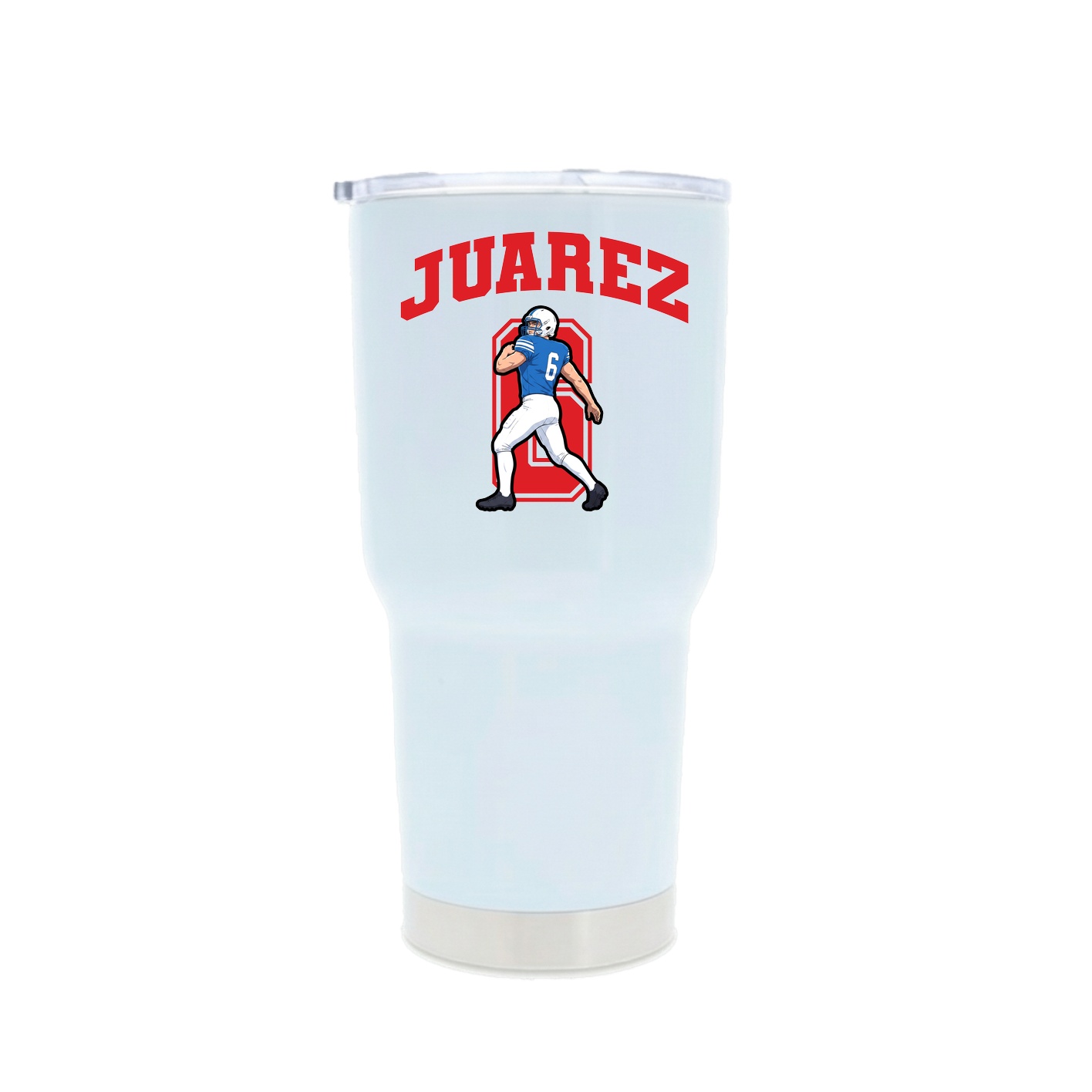 30oz Stainless Steel Tumbler — Number in White