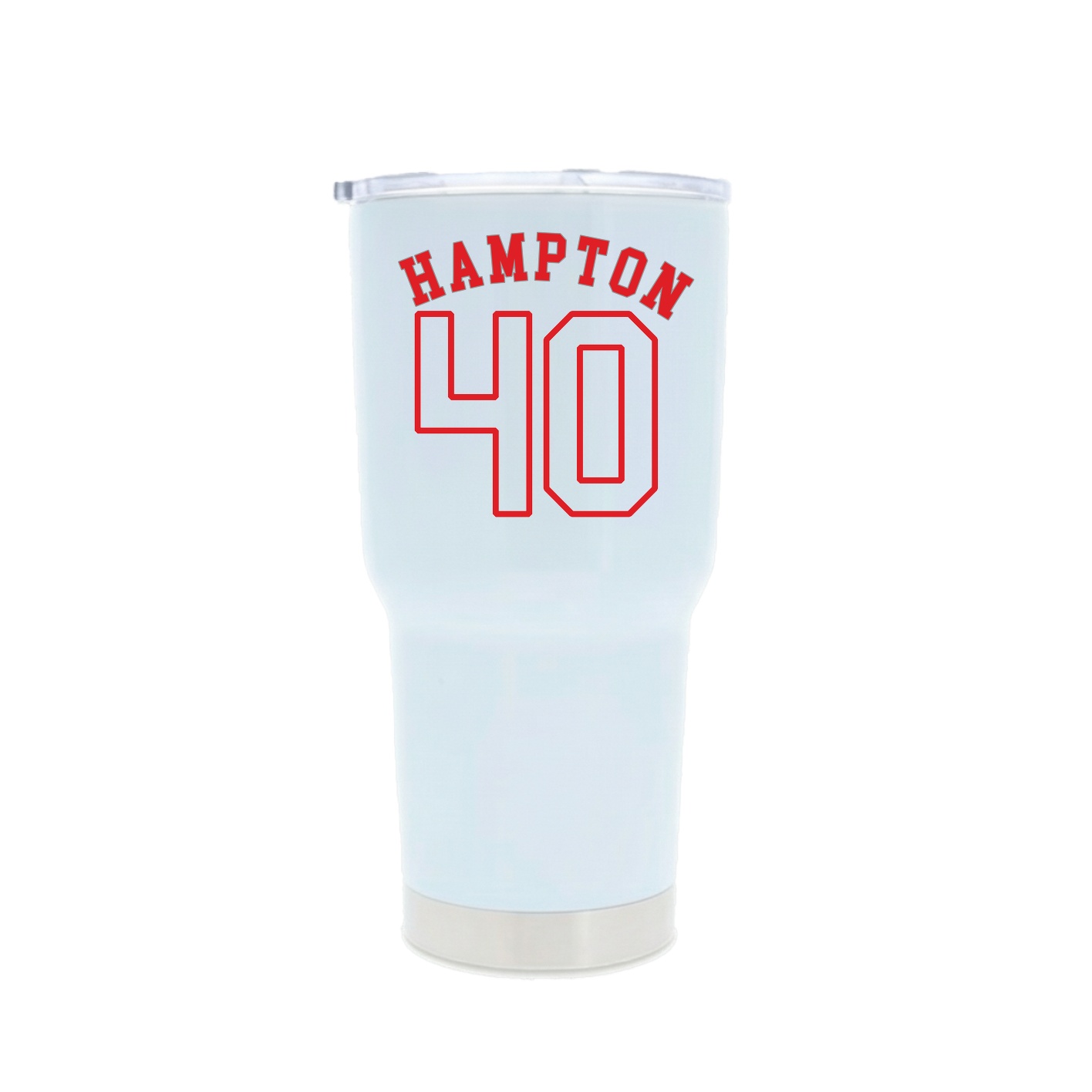 30oz Stainless Steel Tumbler — Shirsey Arch in White