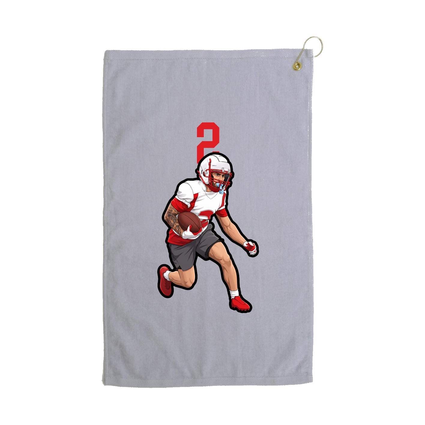 Golf Towel — Number Top in Grey