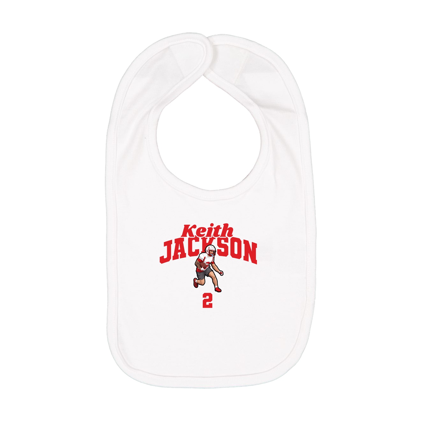 Infant Bib — Signature Arch in White