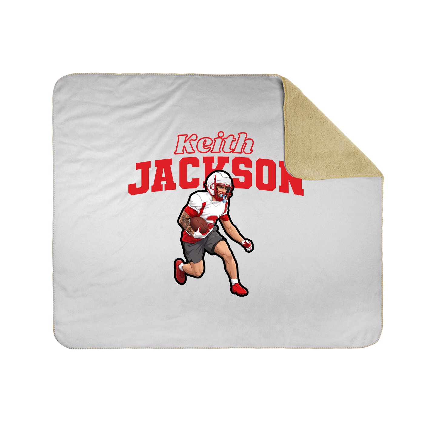 Throw Blanket — Name Arch in White