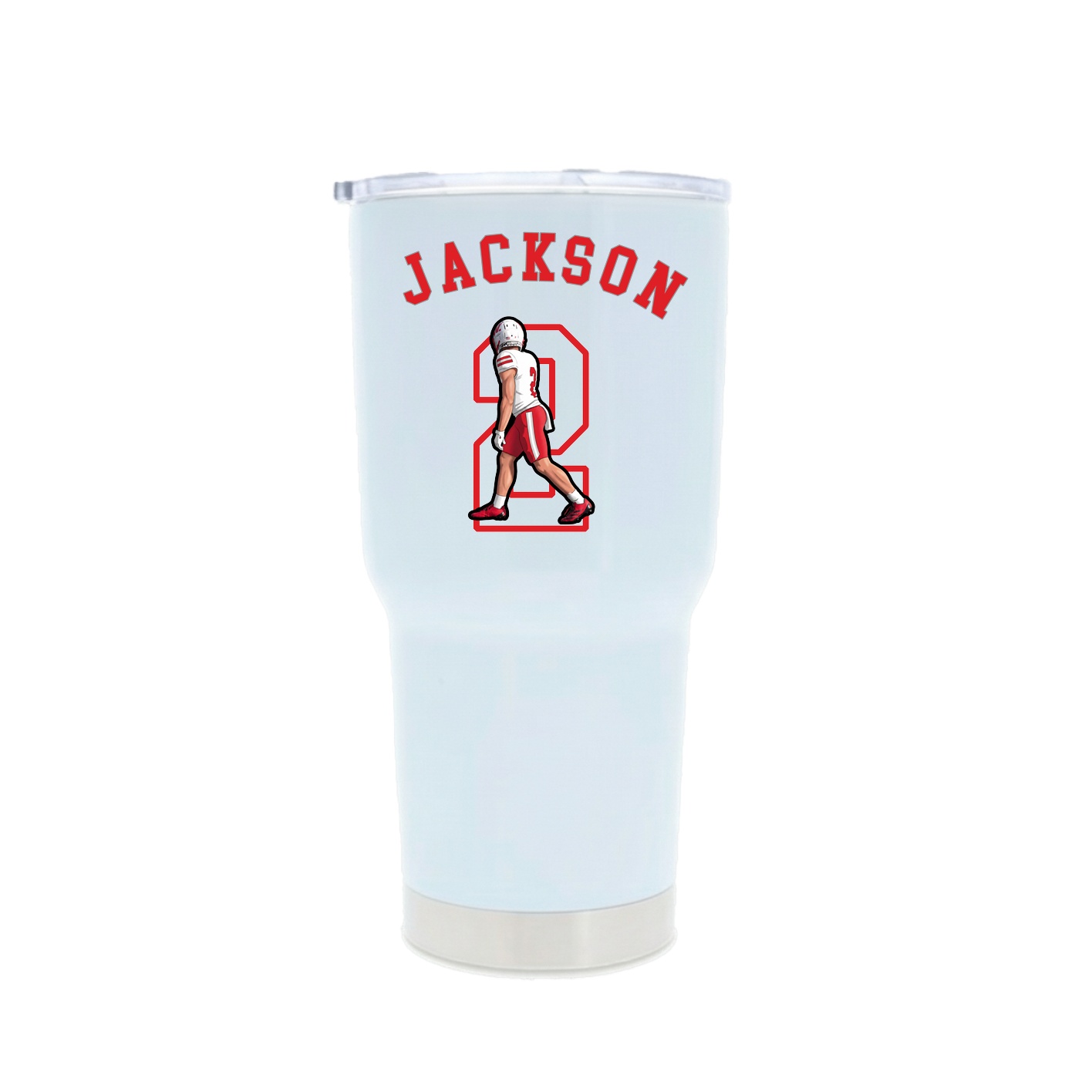 30oz Stainless Steel Tumbler — Shirsey Arch in White
