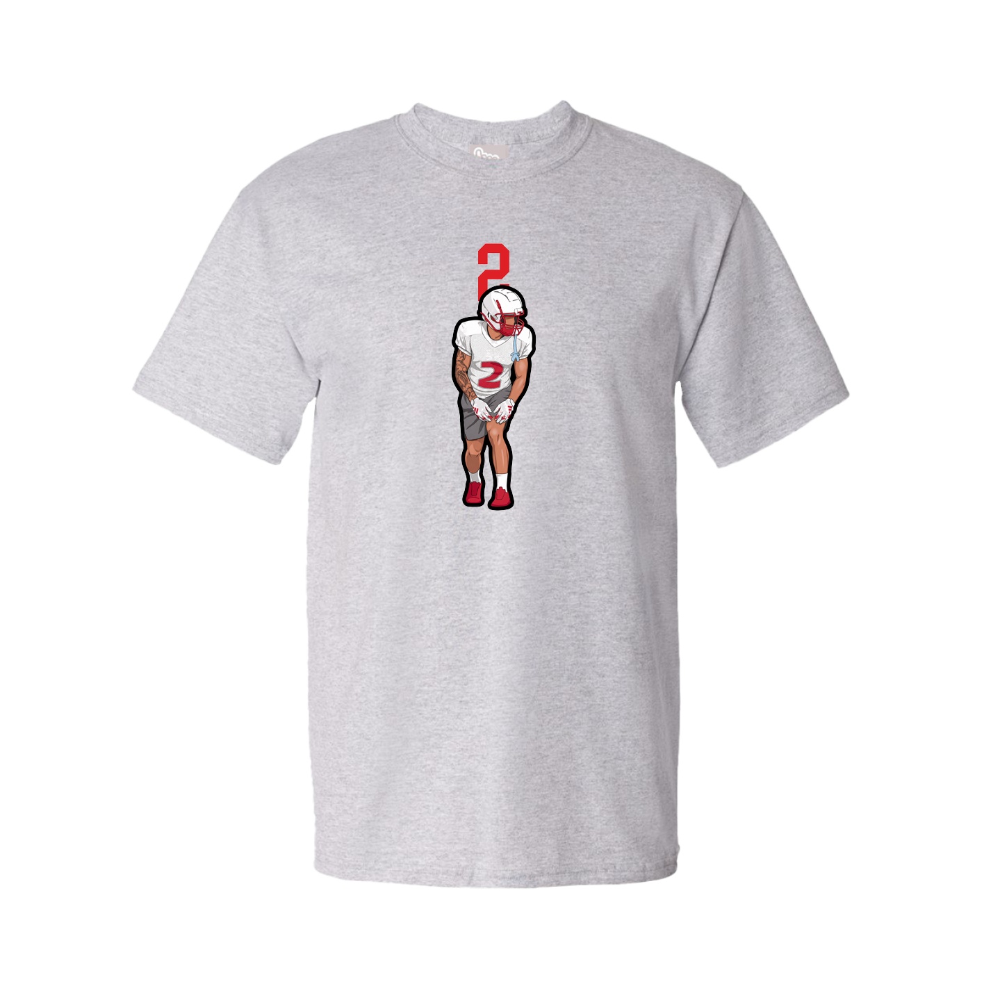 Youth Tee — Number Top in Grey