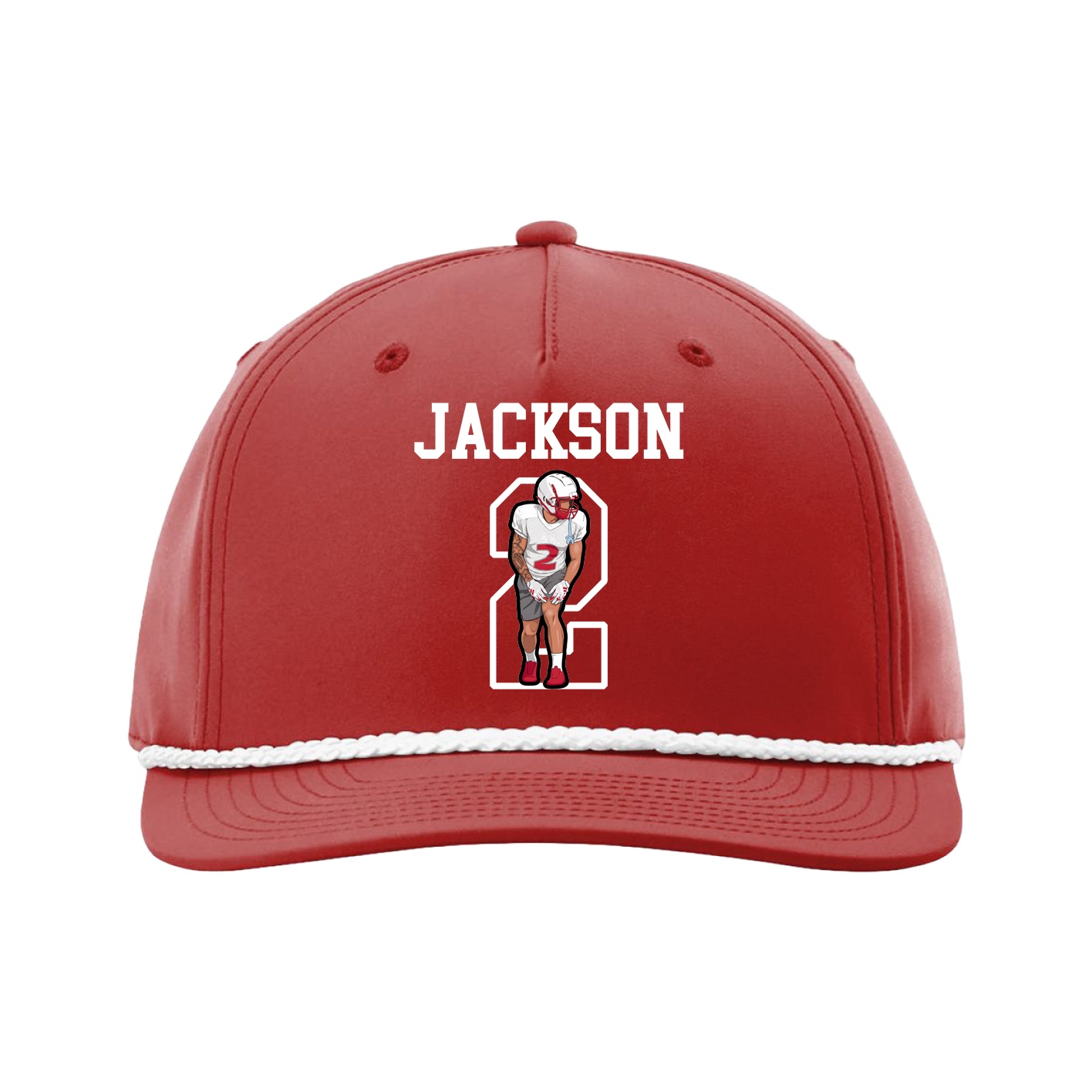 Five-Panel Classic Rope Cap — Shirsey in Red