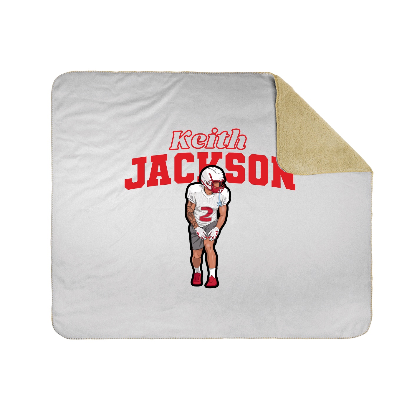 Throw Blanket — Name Arch in White