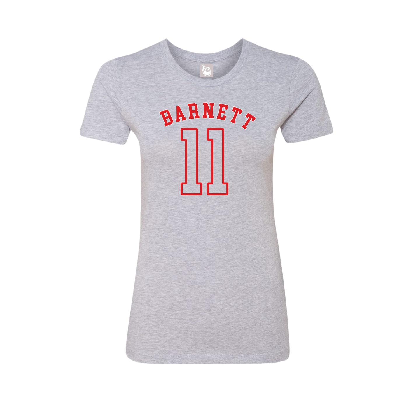 Fitted Women's Tee — Shirsey Arch in Grey