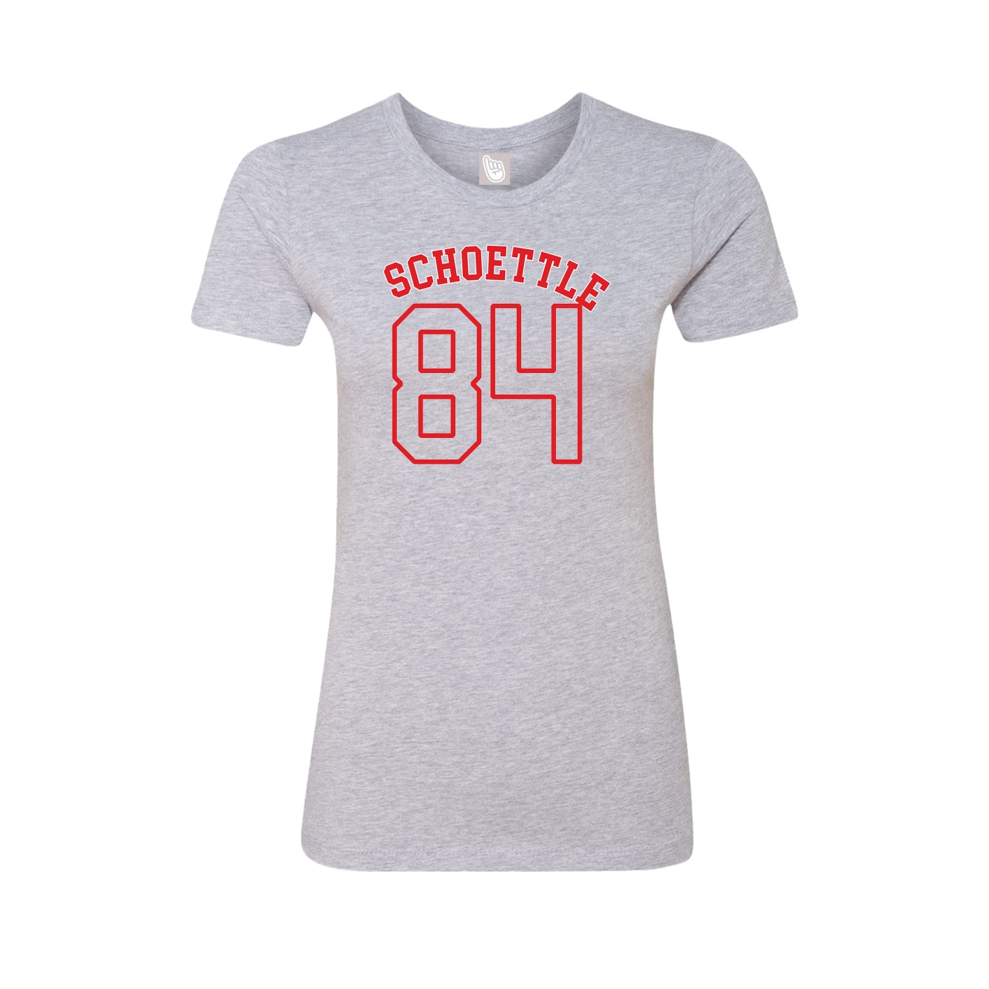 Fitted Women's Tee — Shirsey Arch in Grey