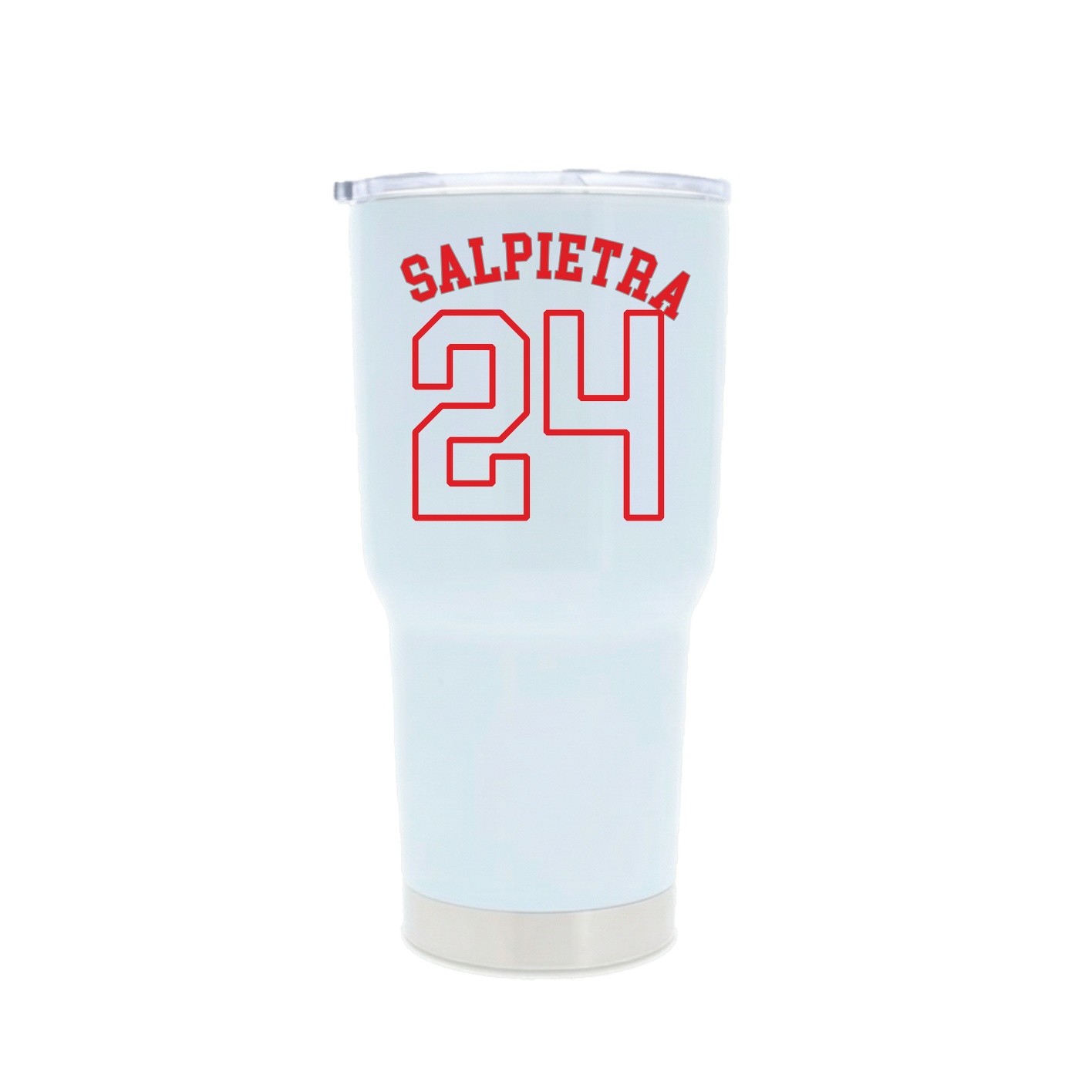 30oz Stainless Steel Tumbler — Shirsey Arch in White