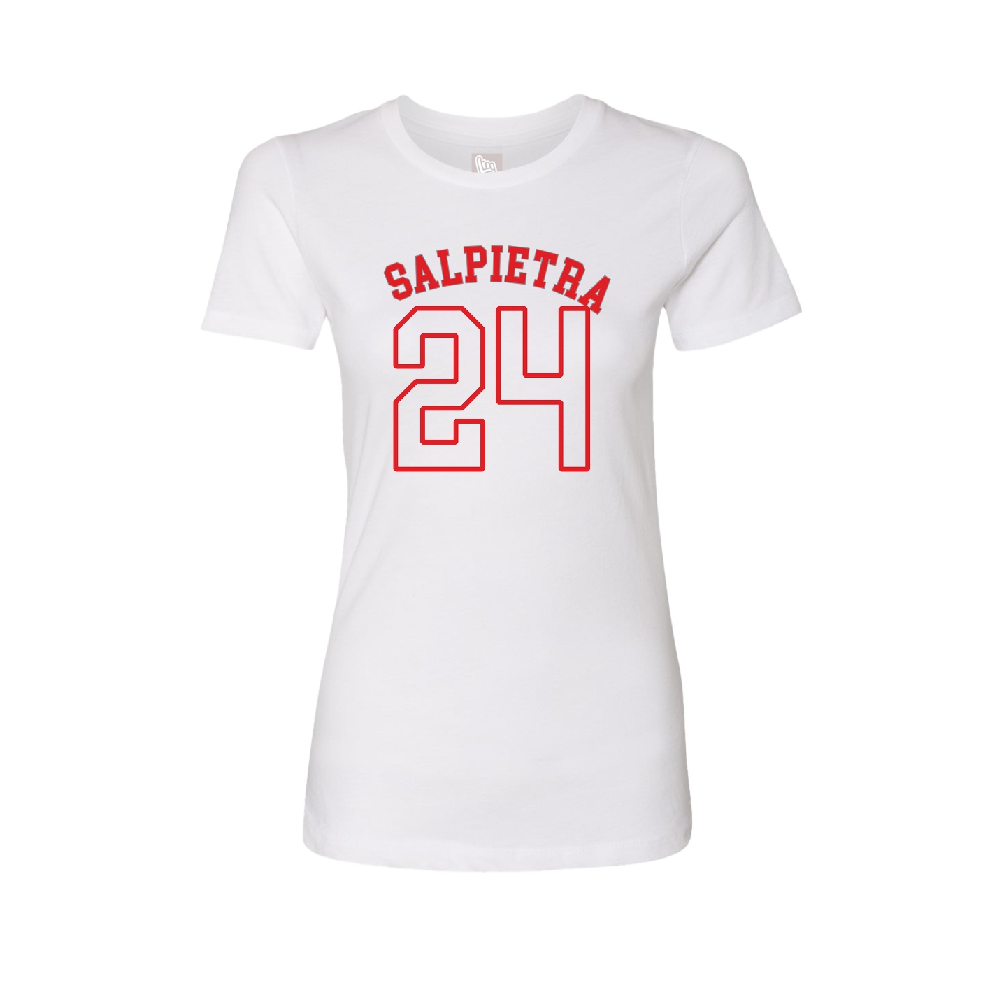 Fitted Women's Tee — Shirsey Arch in White