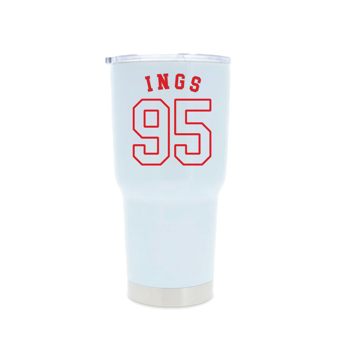 30oz Stainless Steel Tumbler — Shirsey Arch in White