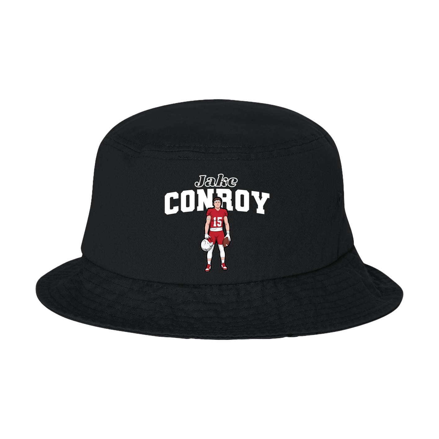 Bucket Cap — Name Arch in Black