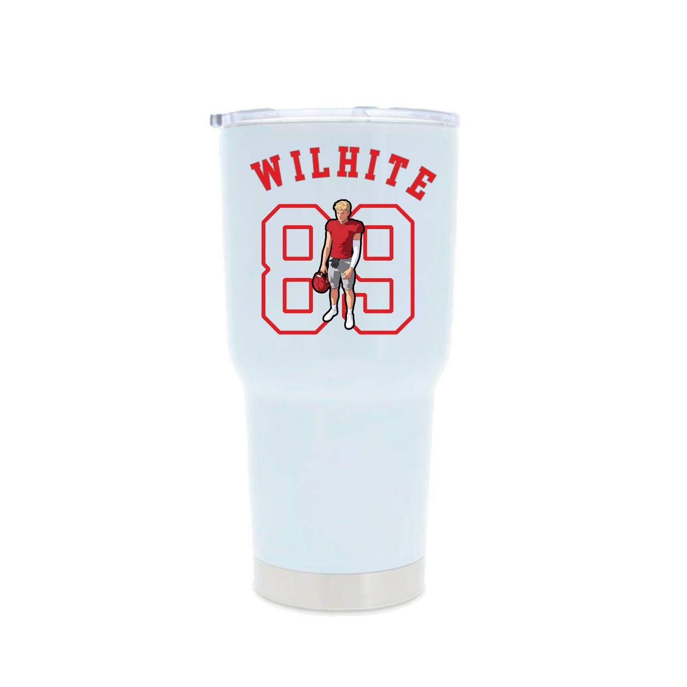 30oz Stainless Steel Tumbler — Shirsey Arch in White