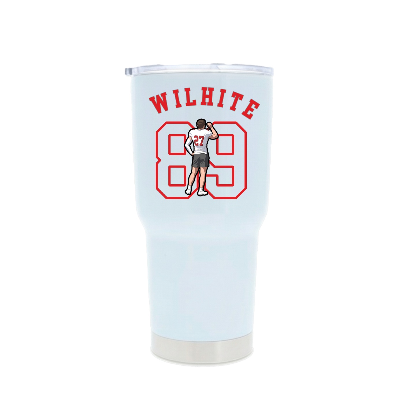 30oz Stainless Steel Tumbler — Shirsey Arch in White