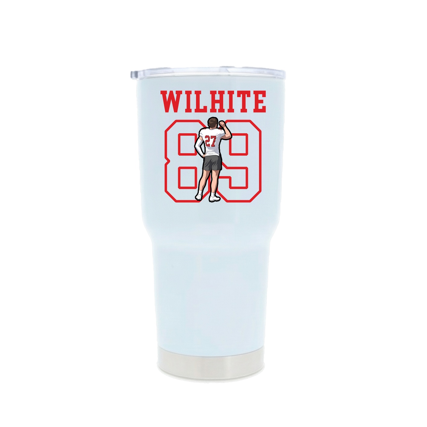30oz Stainless Steel Tumbler — Shirsey in White