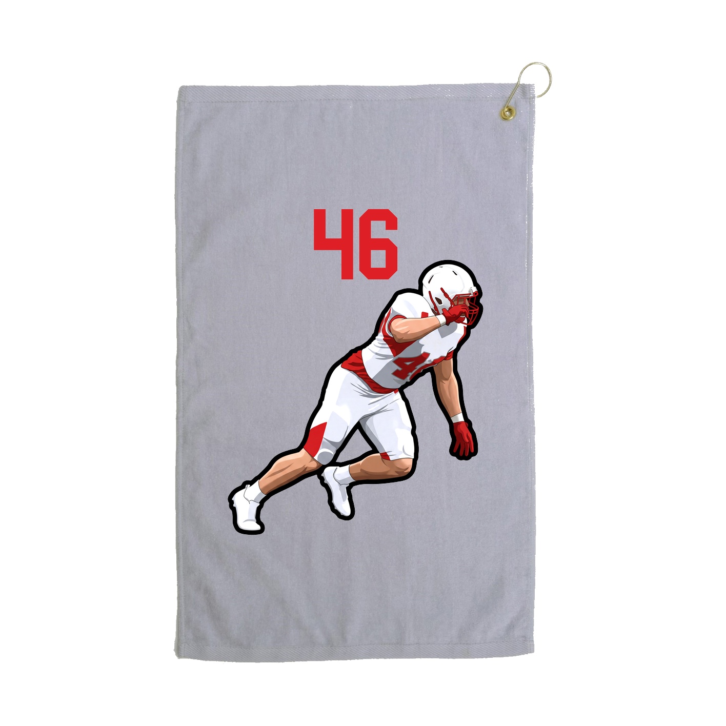 Golf Towel — Number Top in Grey