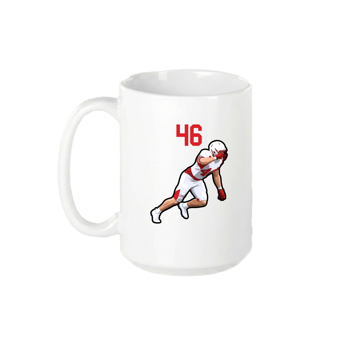 15oz Coffee Mug — Number Top in White