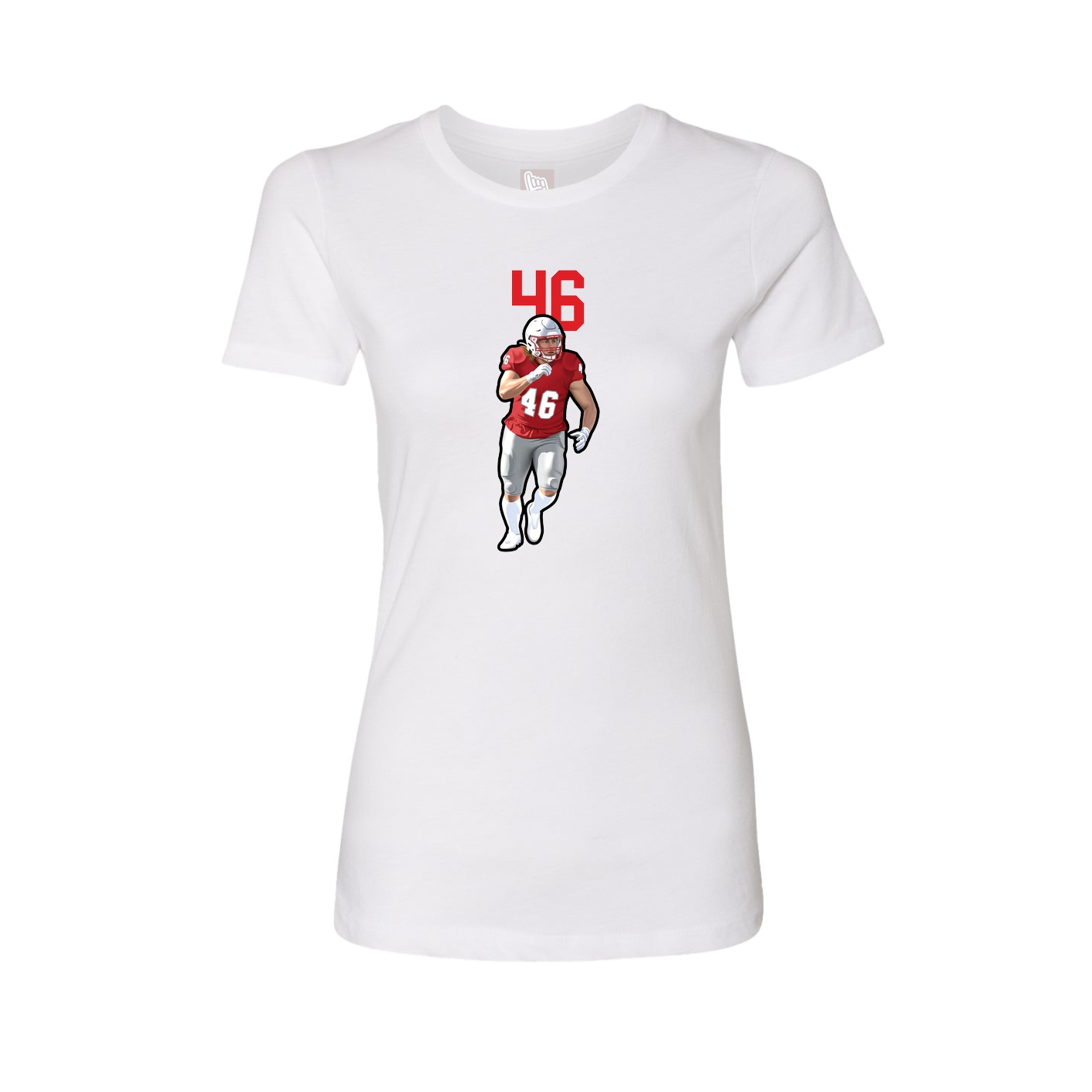 Fitted Women's Tee — Number Top in White